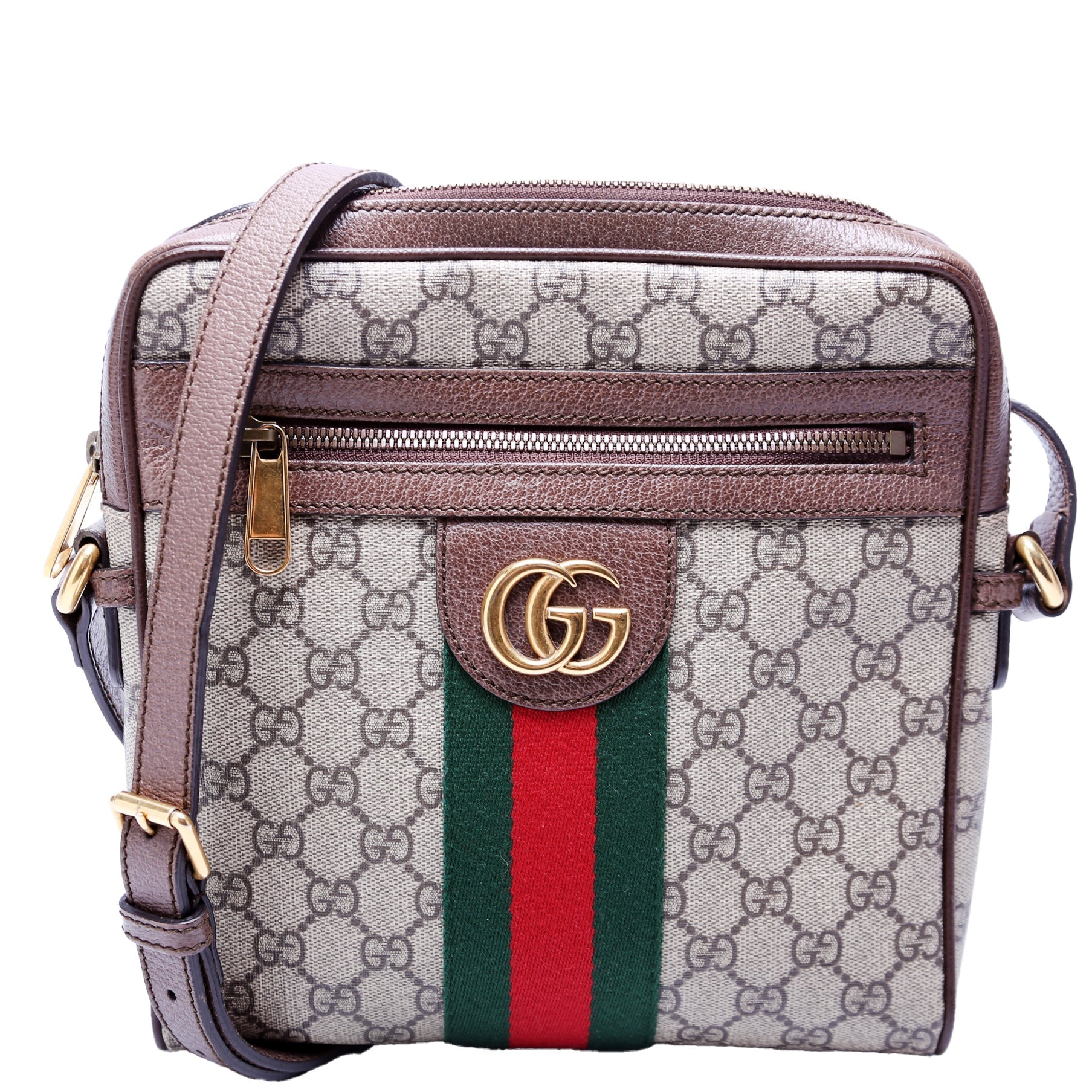Gucci Ophidia Messenger Brown Travel Bag