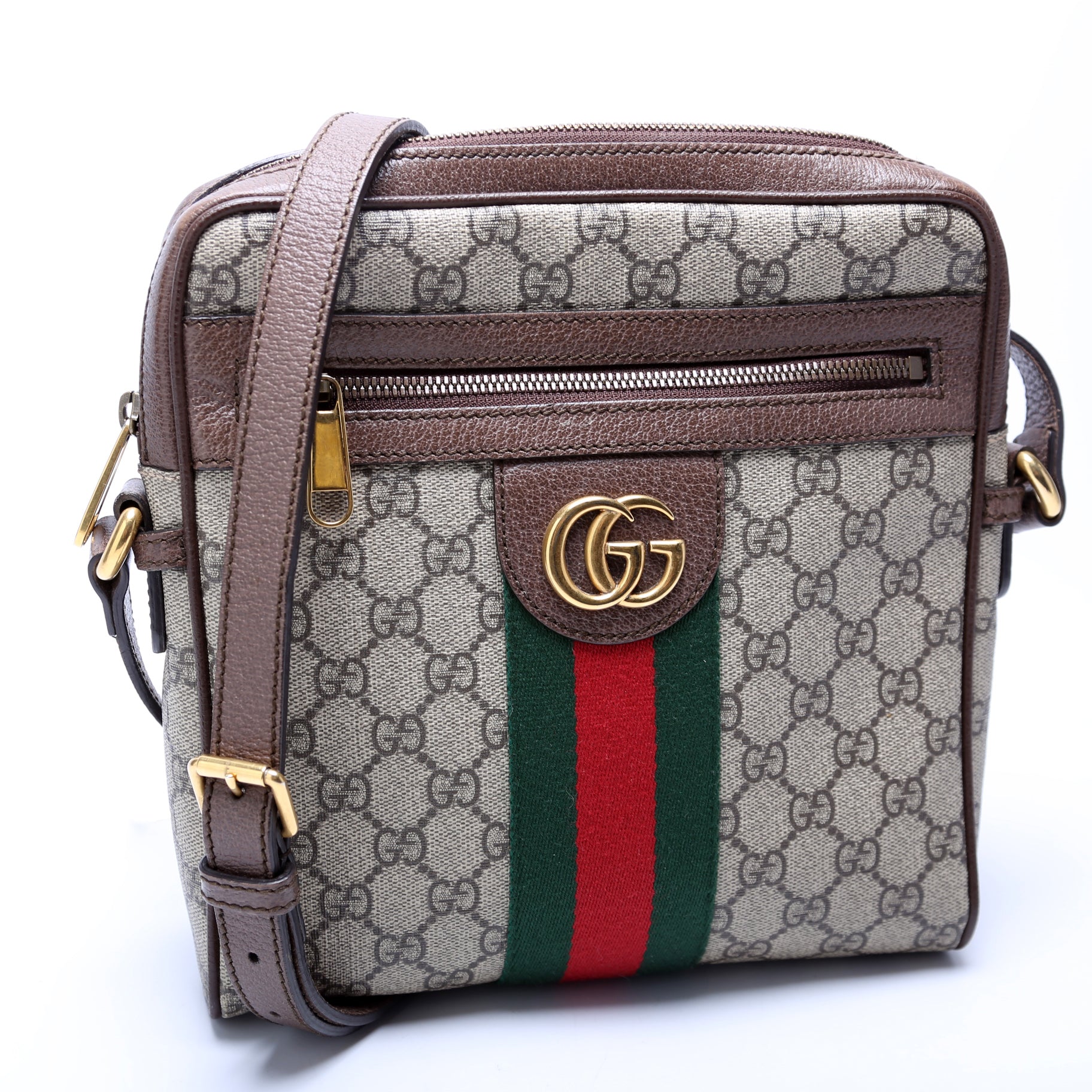 Gucci Ophidia Messenger Brown Travel Bag