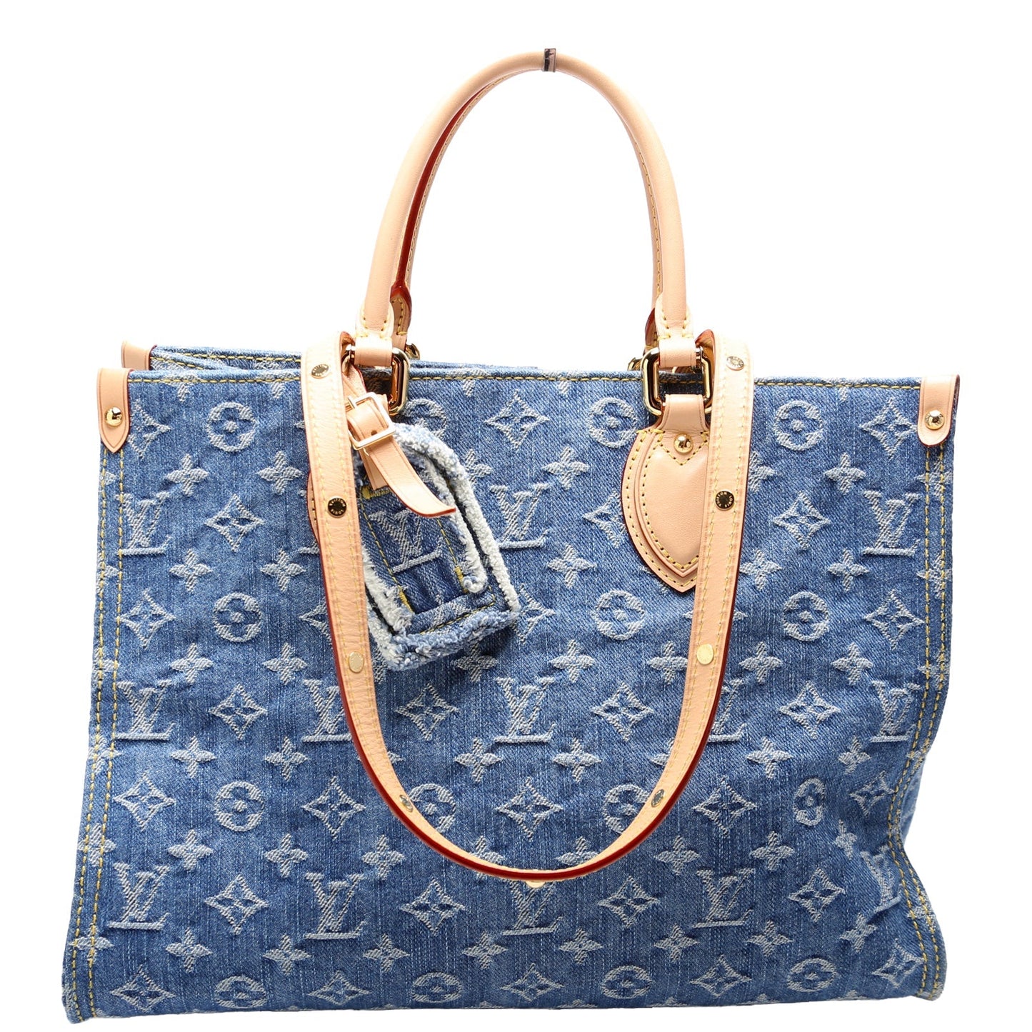 Louis Vuitton ONTEHGO MM Denim Monogram Handbag