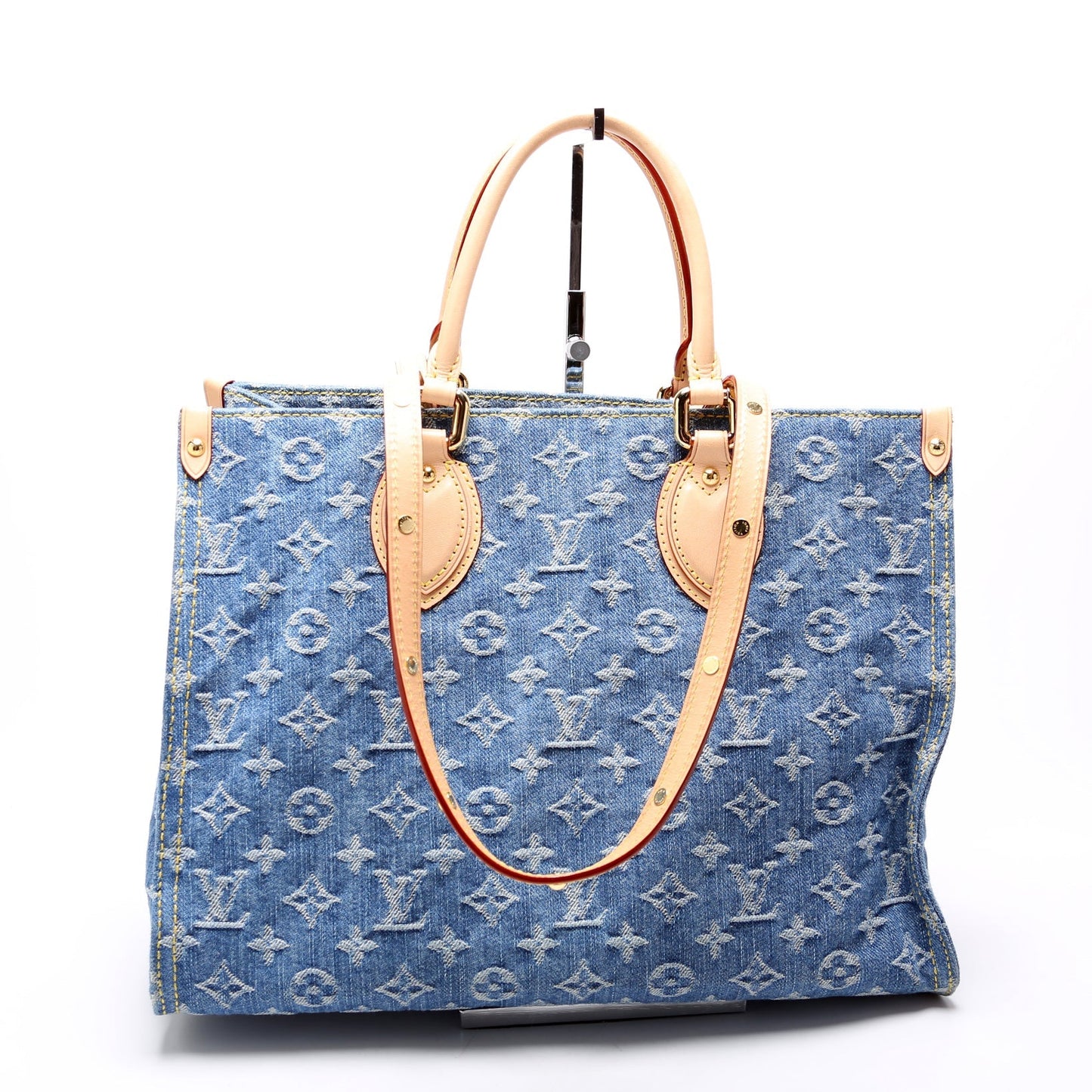 Louis Vuitton ONTEHGO MM Denim Monogram Handbag