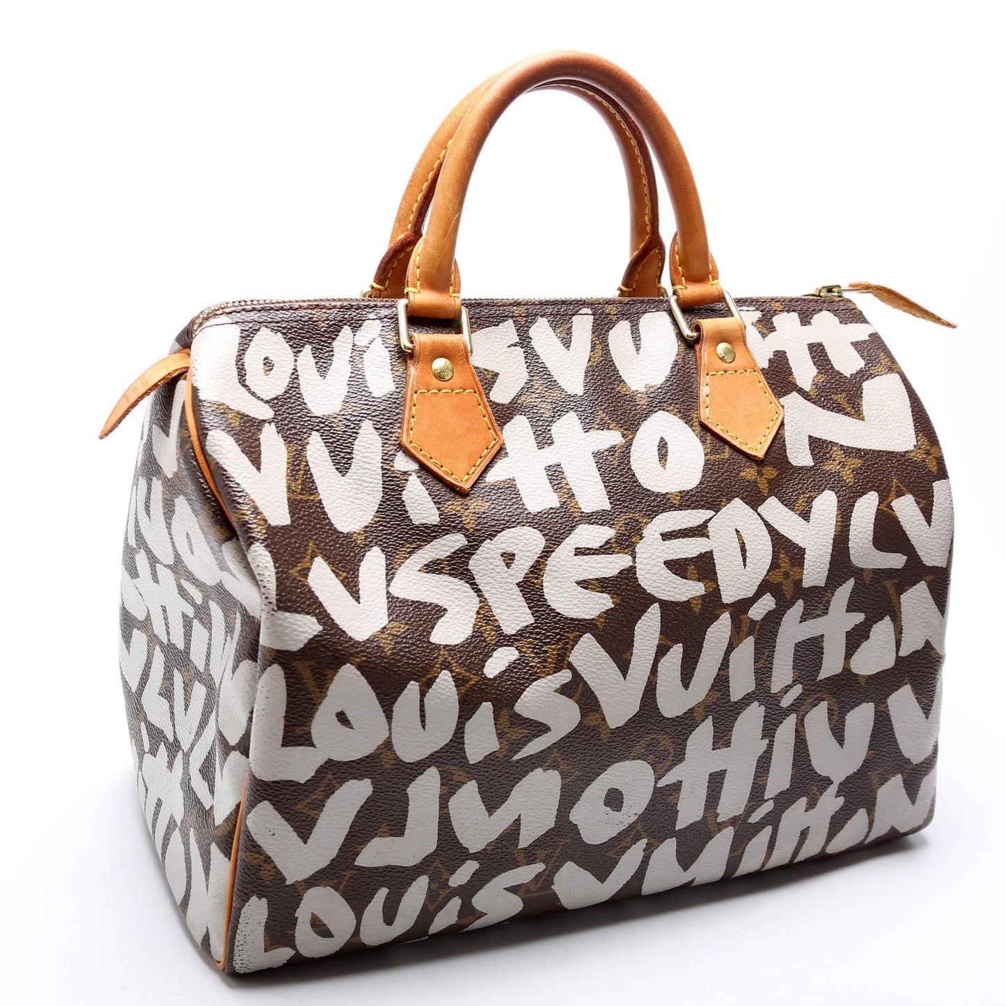 Louis Vuitton Speedy 30 Graffiti Brown Grey Handbag