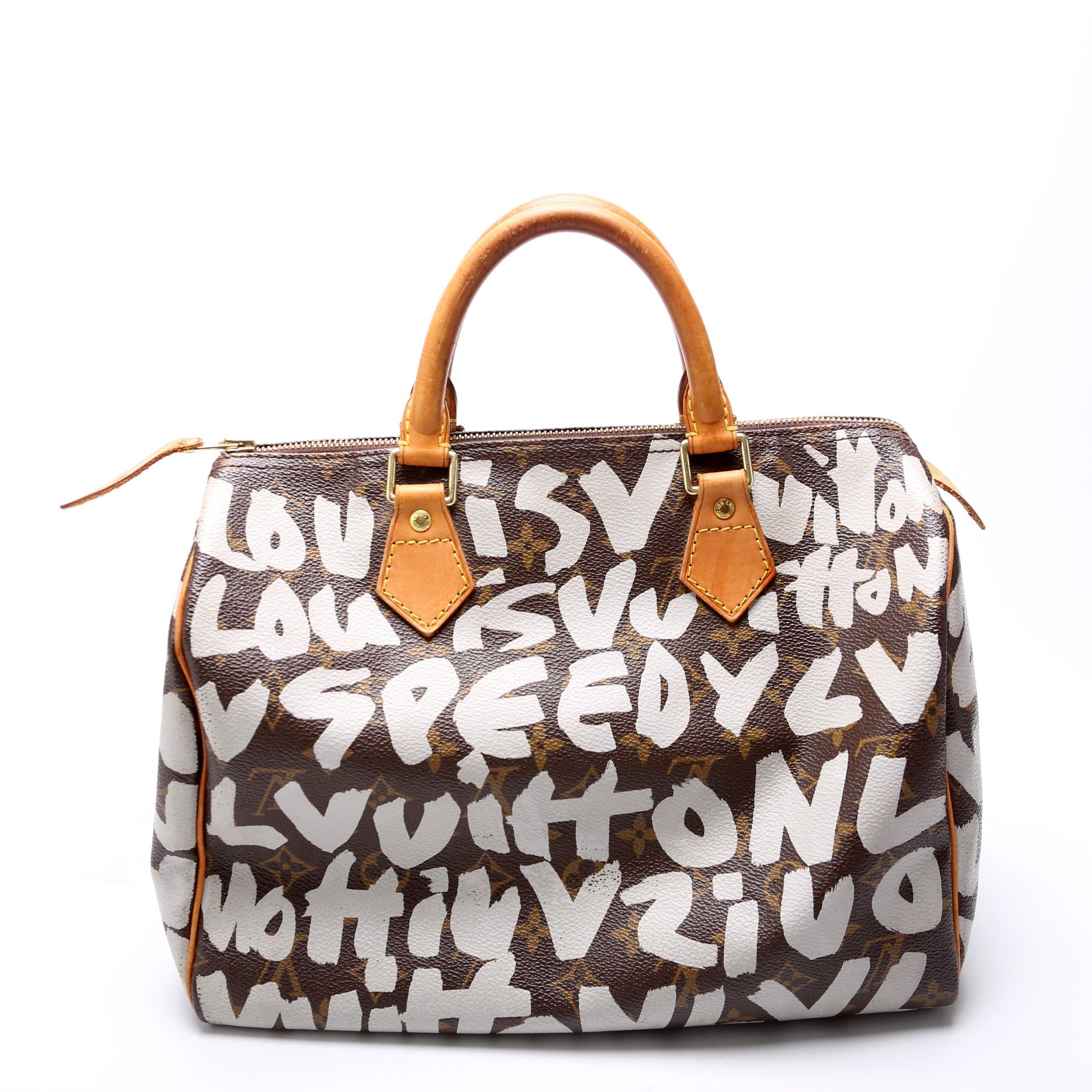 Louis Vuitton Speedy 30 Graffiti Brown Grey Handbag