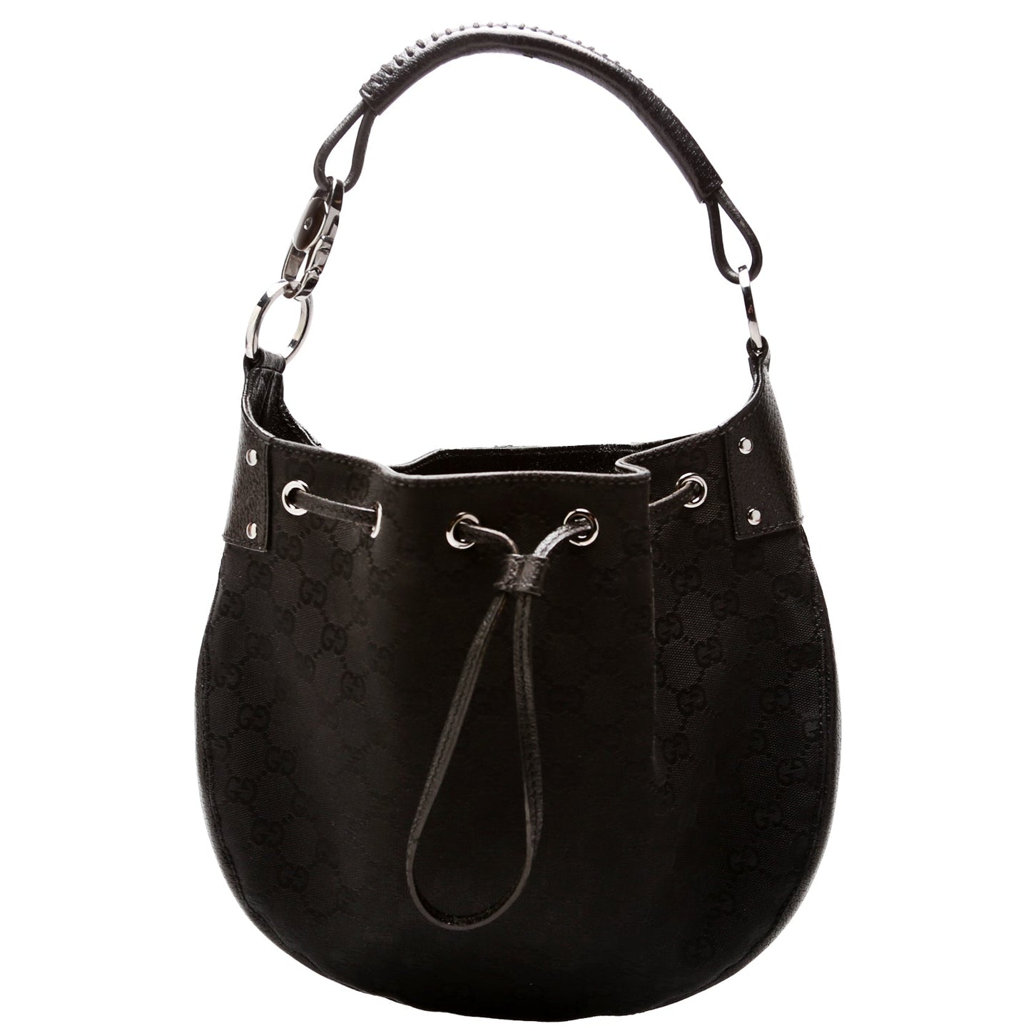 Gucci GG Drawstring Canvas Black Small Jewelry