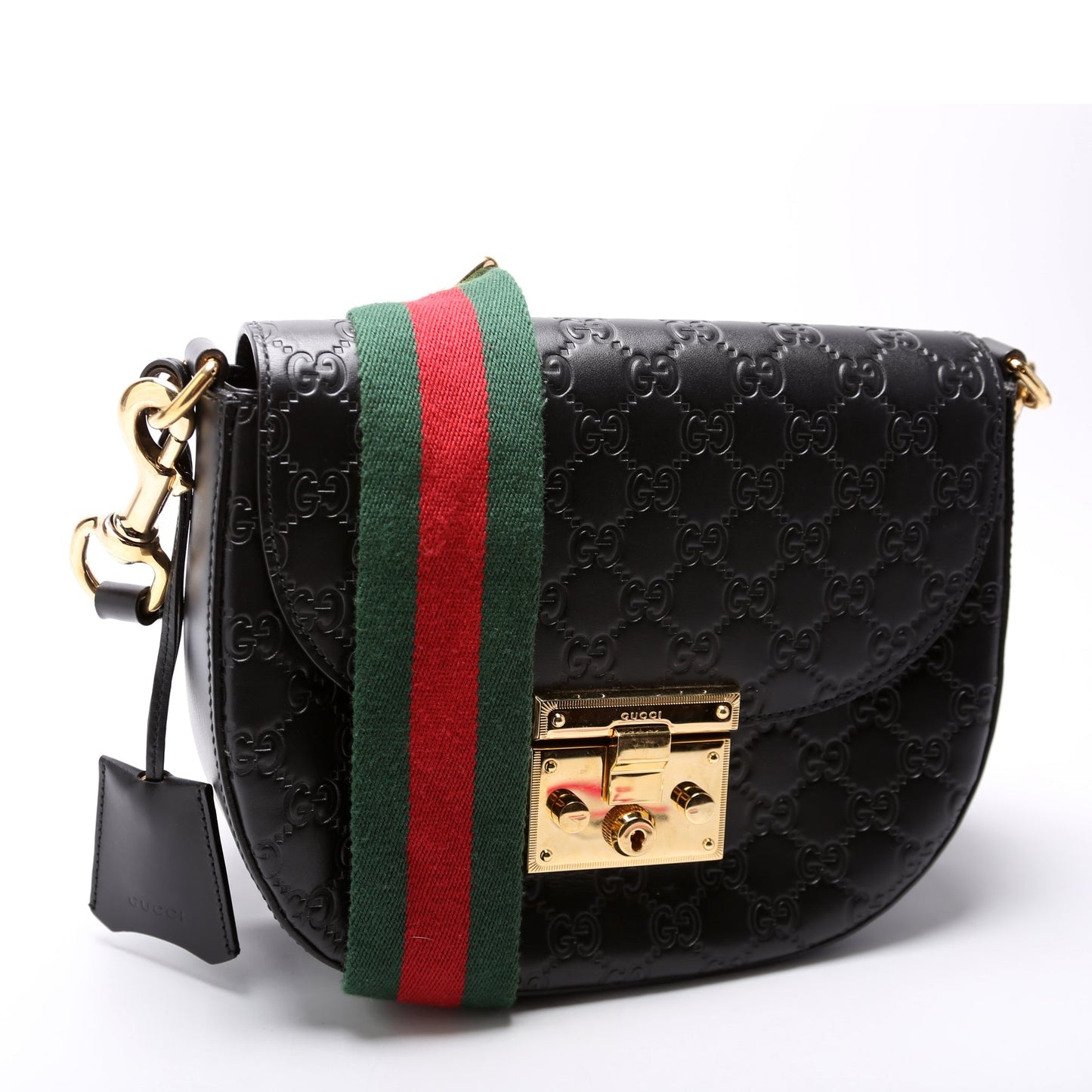 Gucci Padlock Messenger Black Medium Travel Bag