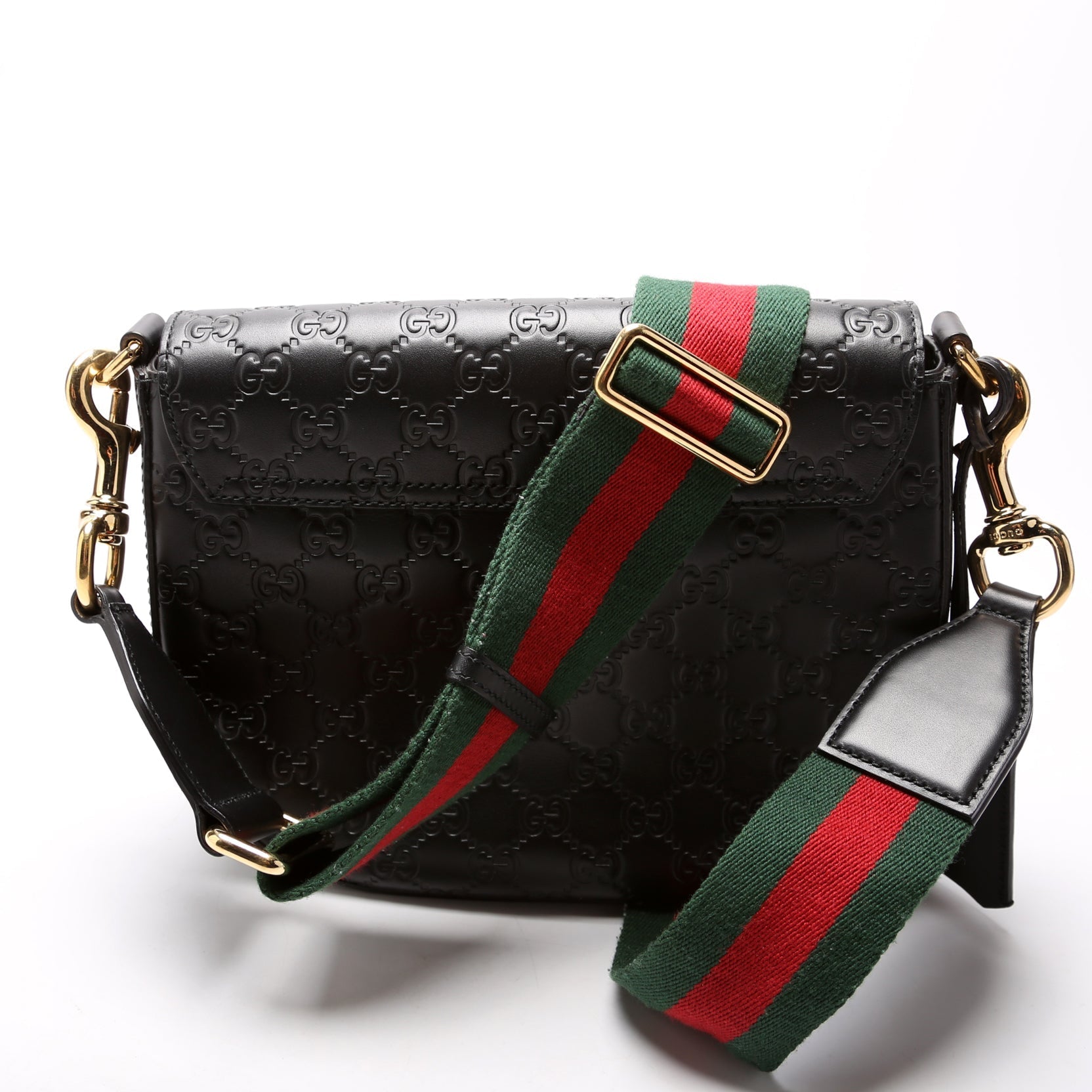 Gucci Padlock Messenger Black Medium Travel Bag