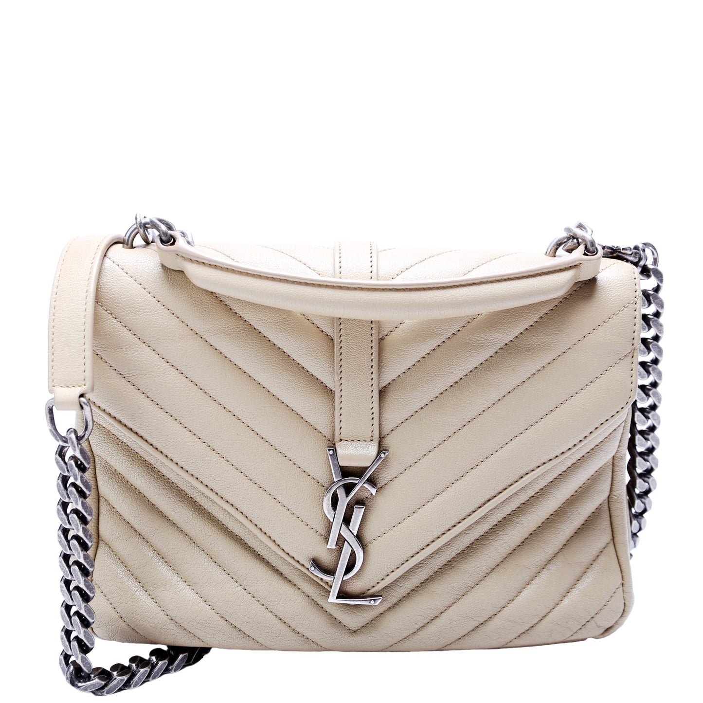 YSL Saint Laurent Saint Laurent College Bag Beige Medium Travel Bag