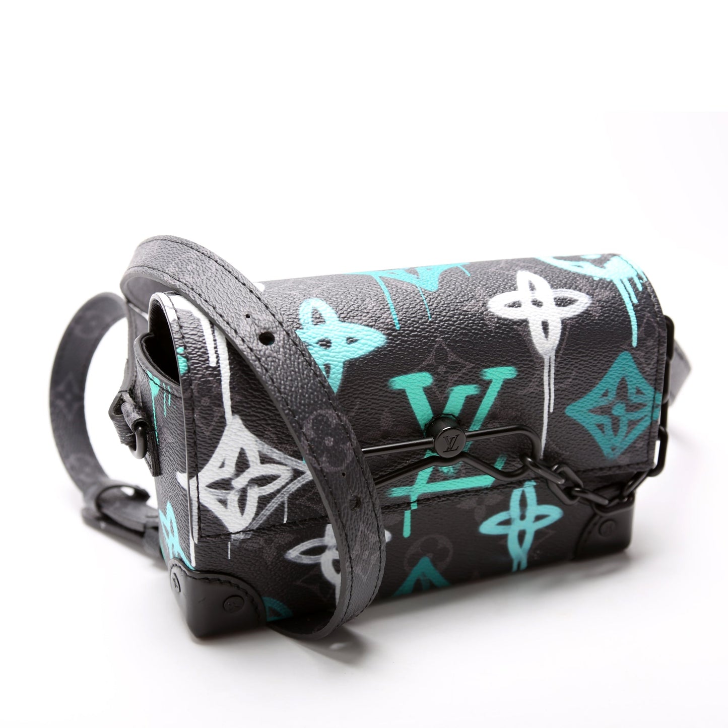 Louis Vuitton Steamer Wearable Eclipse Graffiti Multi Monogram Black Wallet Case