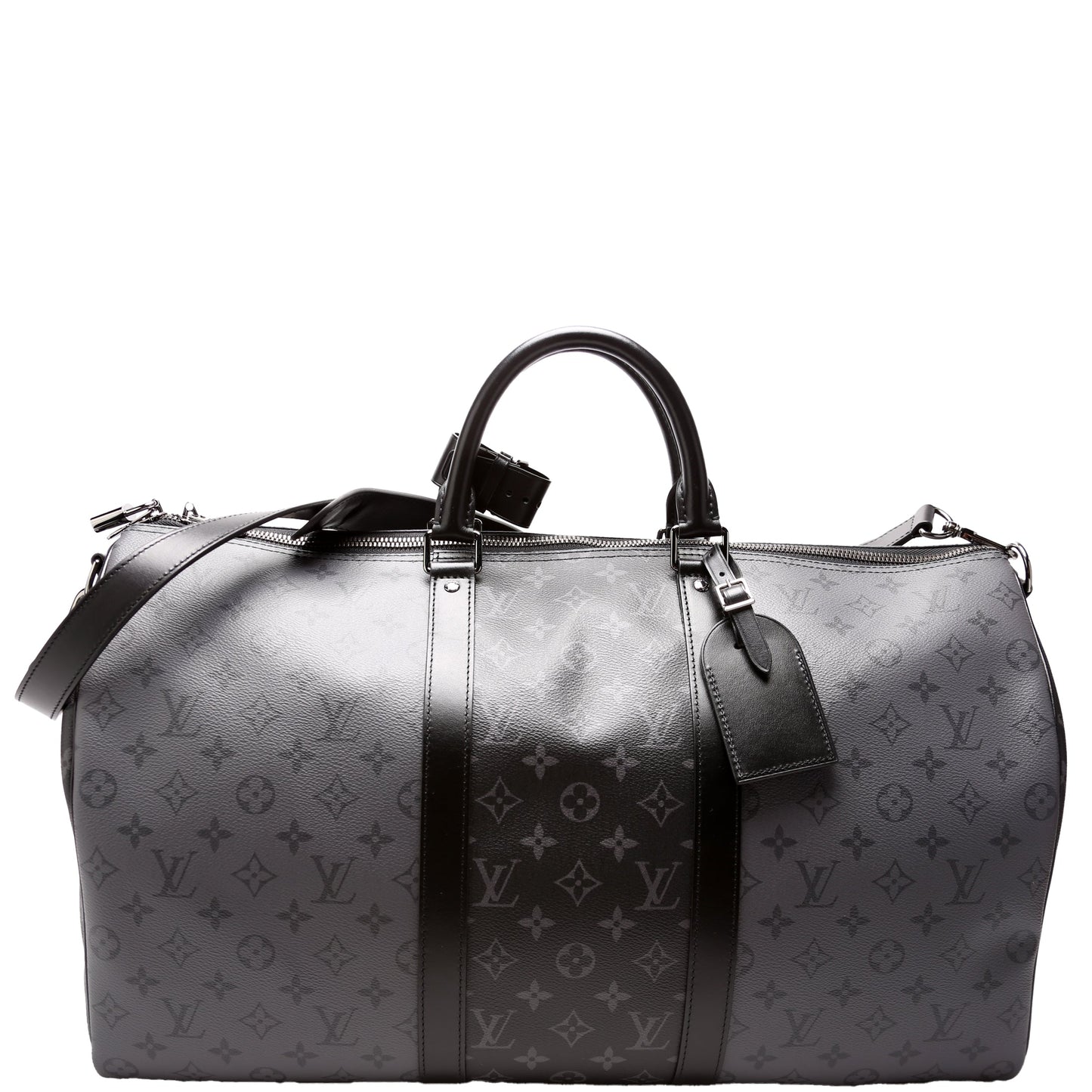 Louis Vuitton Keepall 50 Bandouliere Reverse Eclipse Monogram Travel Bag