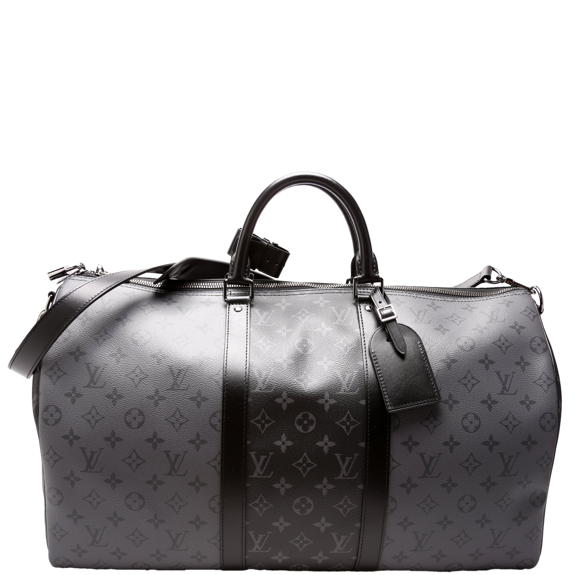Louis Vuitton Keepall 50 Bandouliere Reverse Eclipse Monogram Travel Bag
