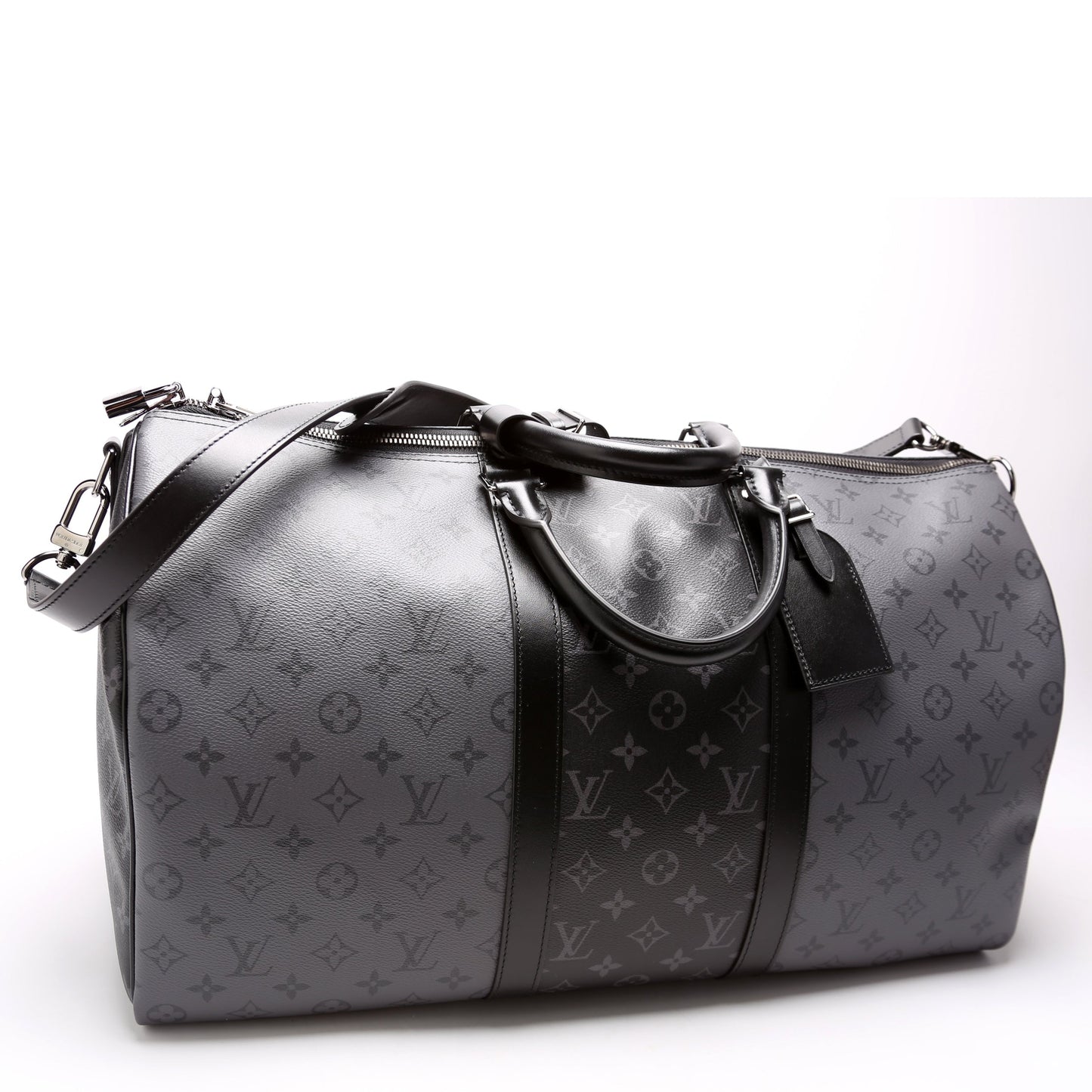 Louis Vuitton Keepall 50 Bandouliere Reverse Eclipse Monogram Travel Bag