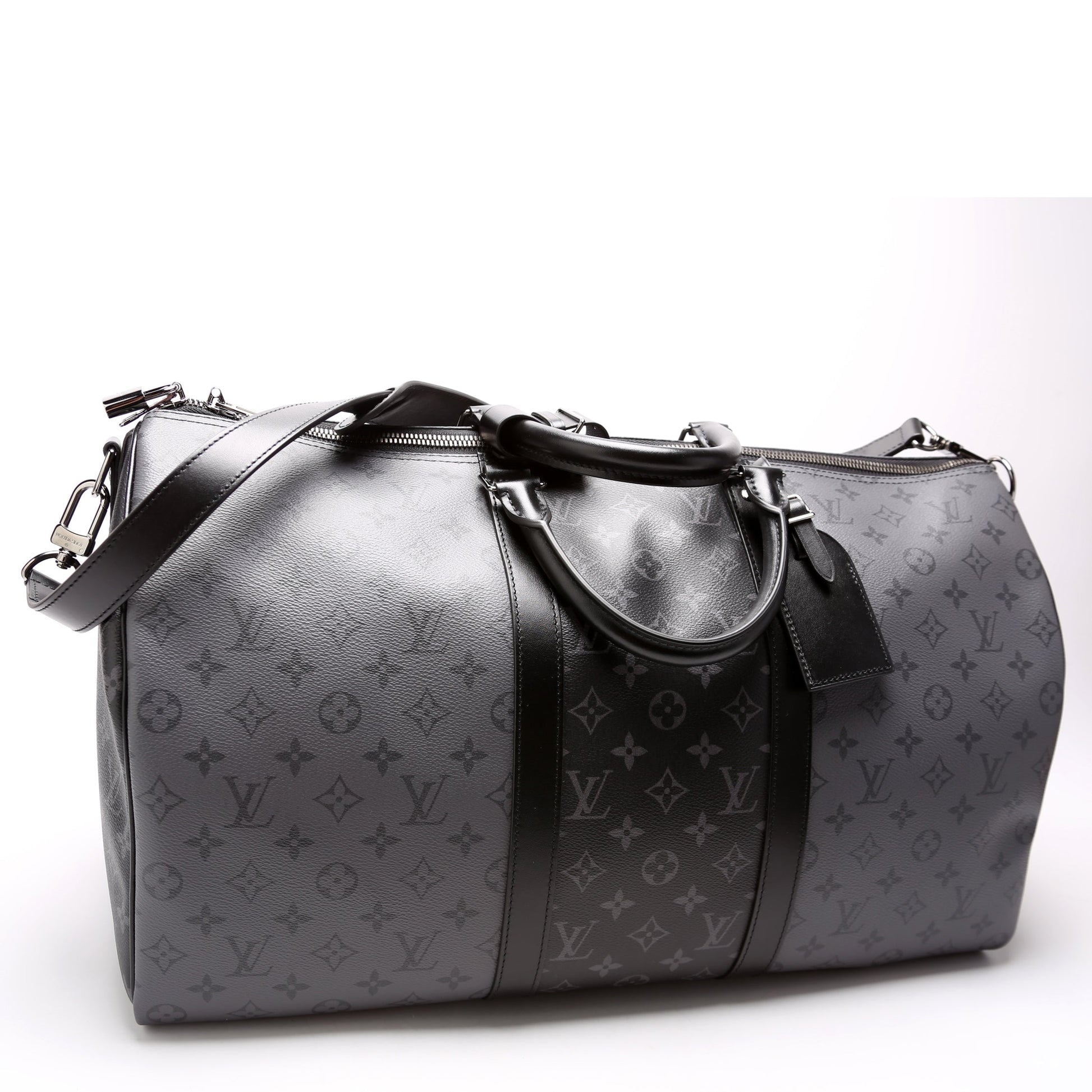 Louis Vuitton Keepall 50 Bandouliere Reverse Eclipse Monogram Travel Bag