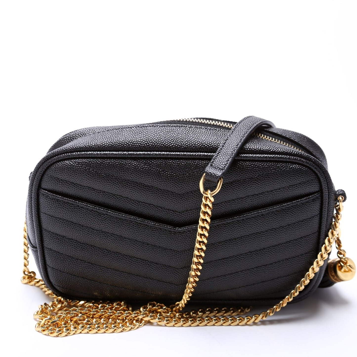 YSL Saint Laurent Lou Camera Bag Black Mini Travel Bag Mini 612579 Black