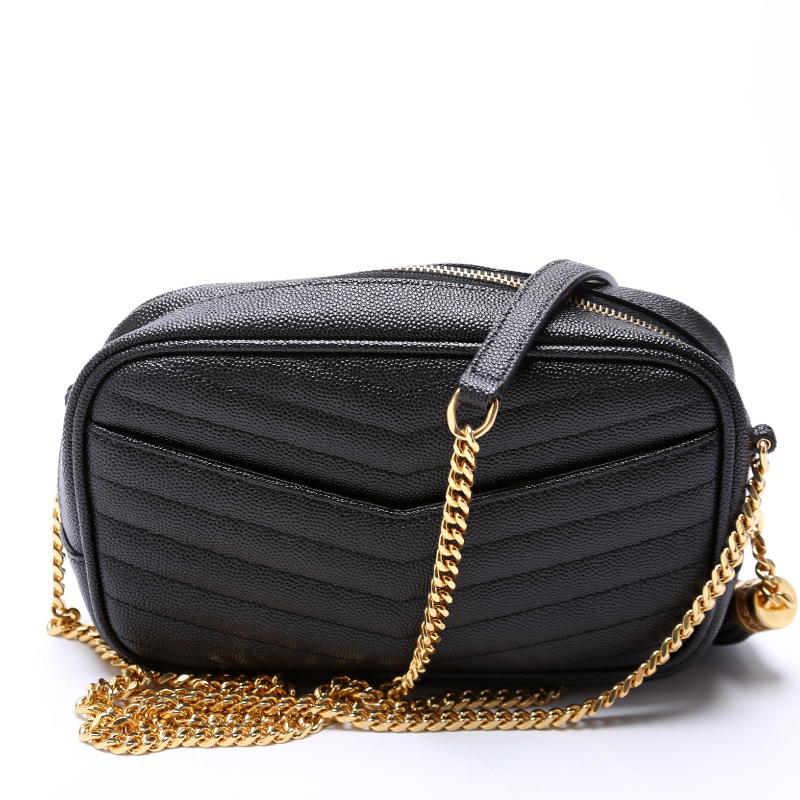 YSL Saint Laurent Lou Camera Bag Black Mini Travel Bag Mini 612579 Black