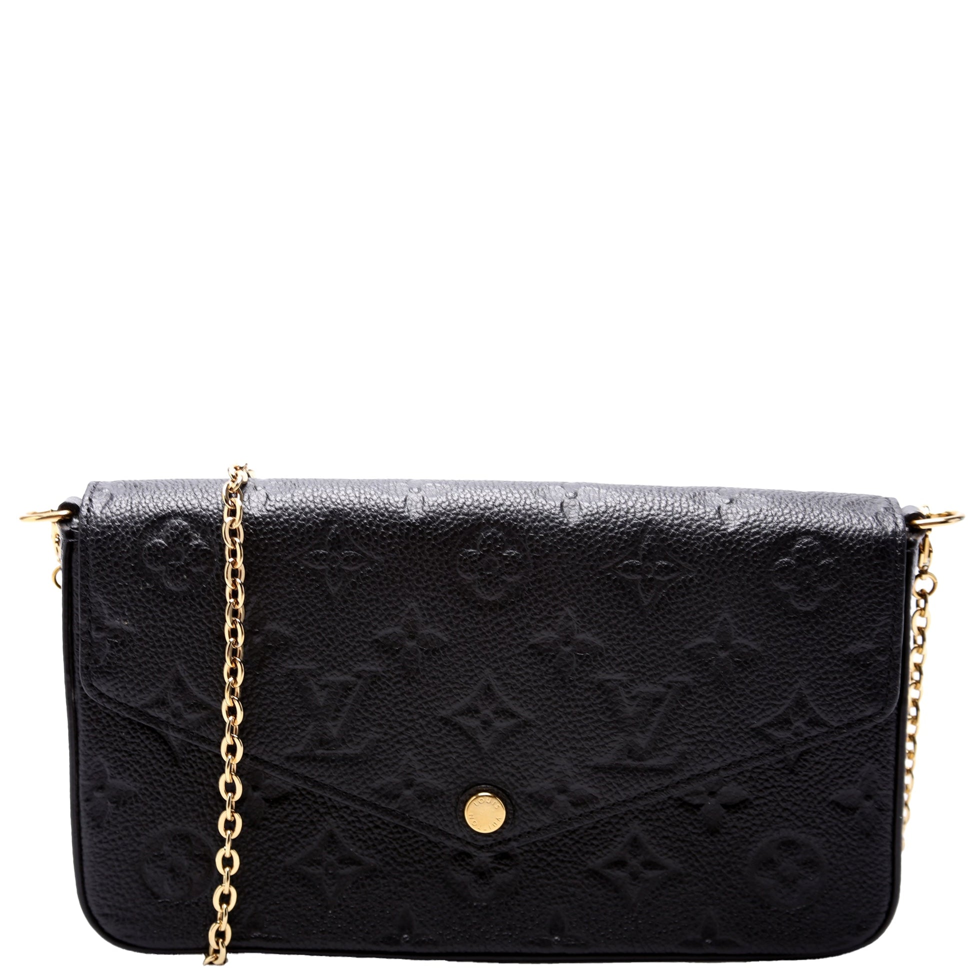 Louis Vuitton Pochette Felicie Empreinte Black Clutch Bag Black 8