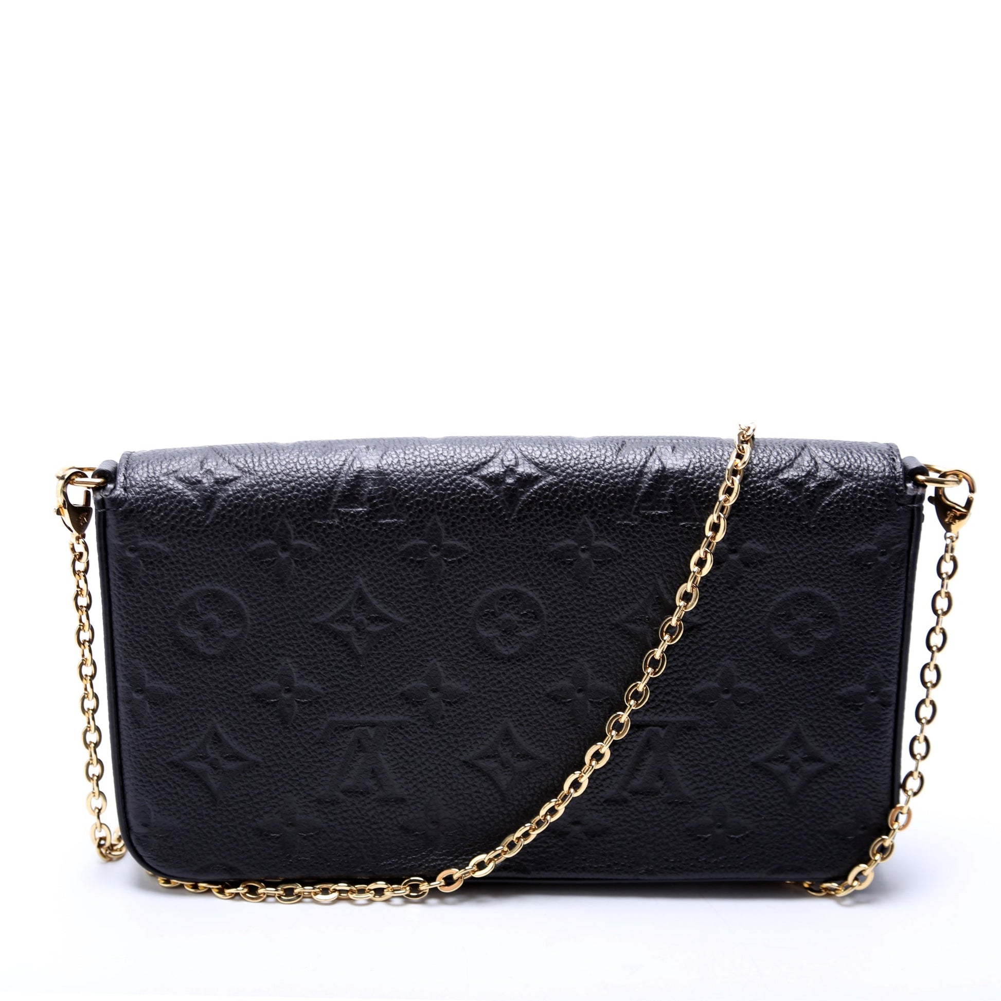 Louis Vuitton Pochette Felicie Empreinte Black Clutch Bag Black 8