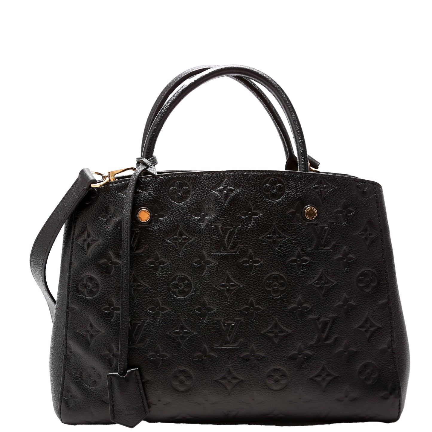 Louis Vuitton Montaigne MM Empreinte Black Handbag Black 1
