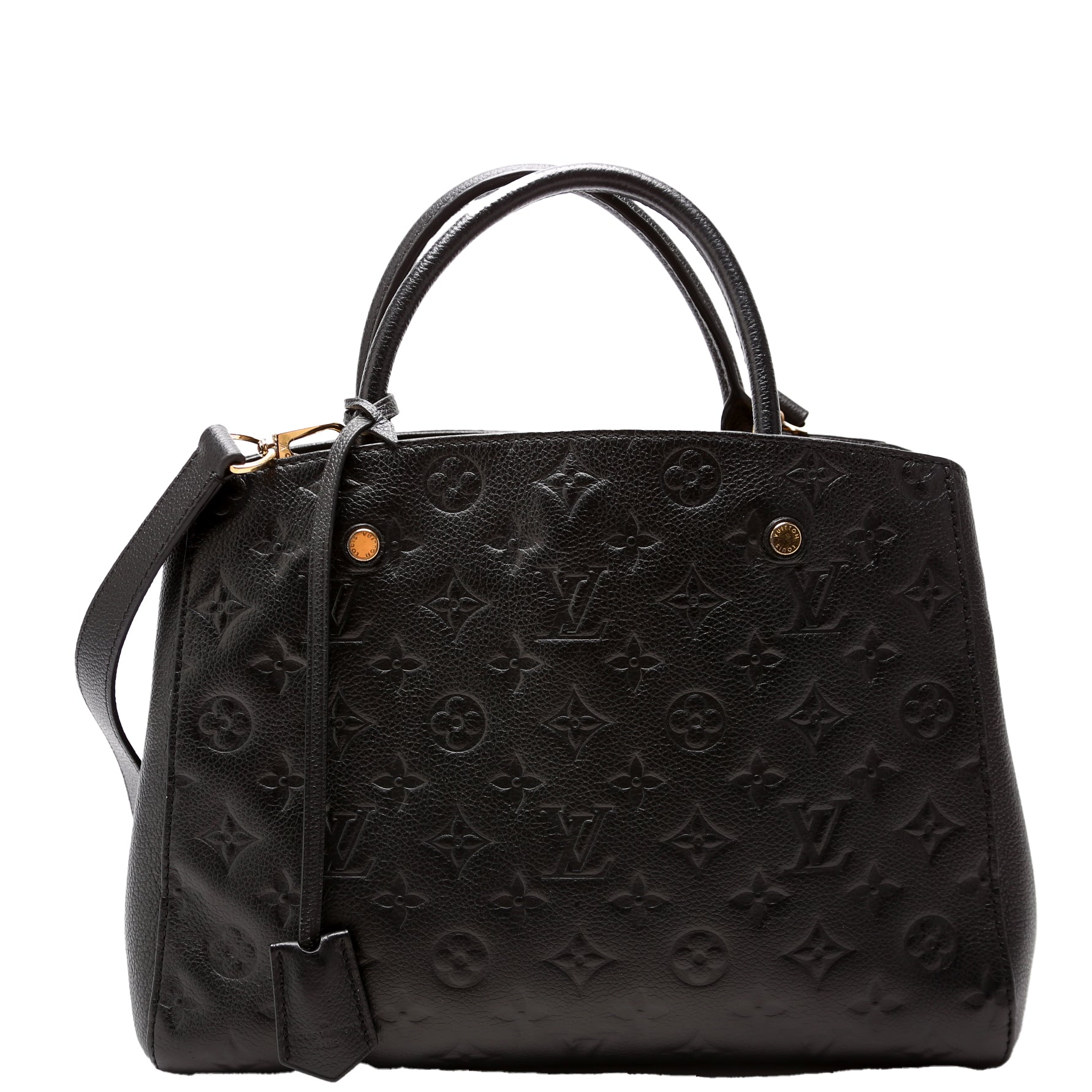 Louis Vuitton Montaigne MM Empreinte Black Handbag Black 1
