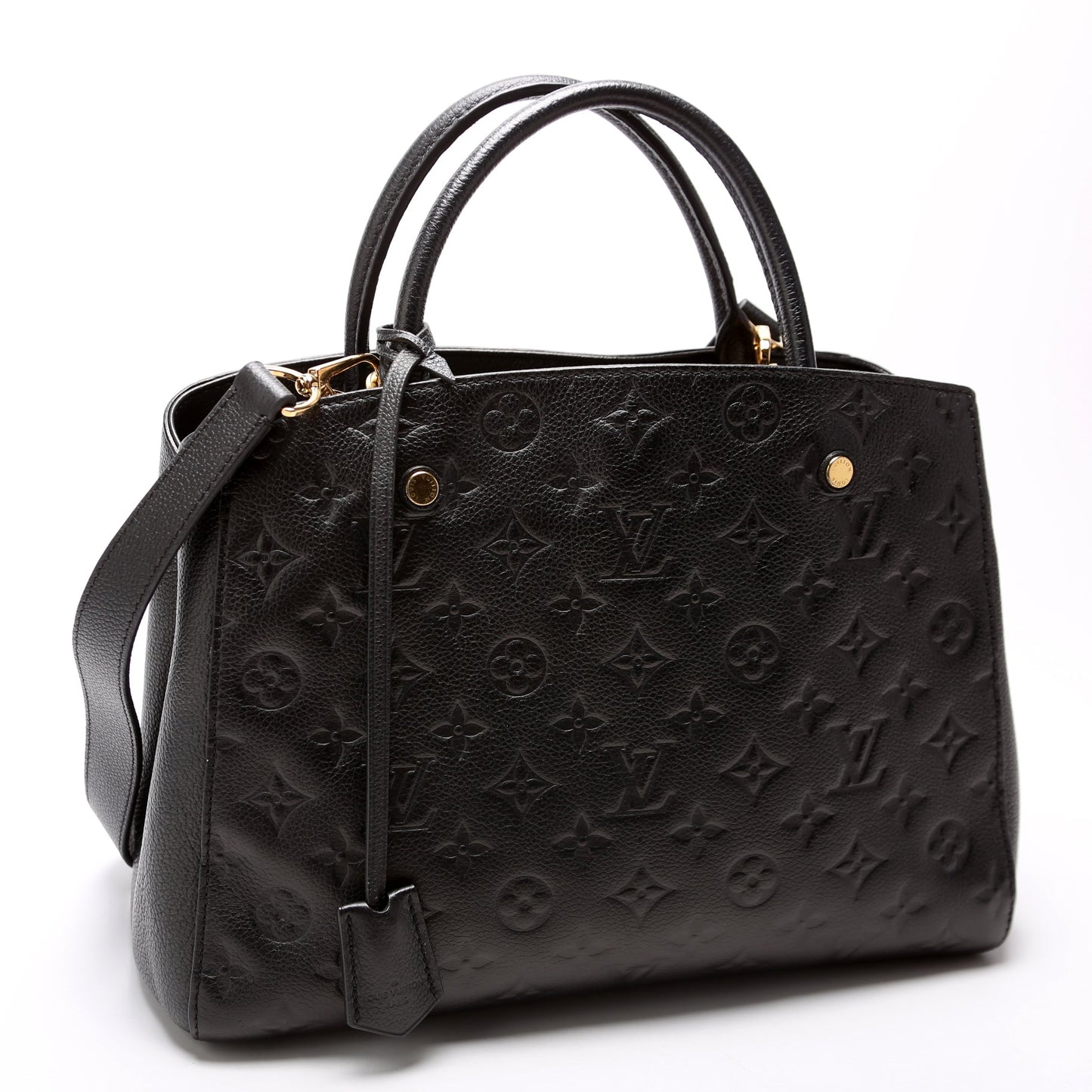 Louis Vuitton Montaigne MM Empreinte Black Handbag Black 1
