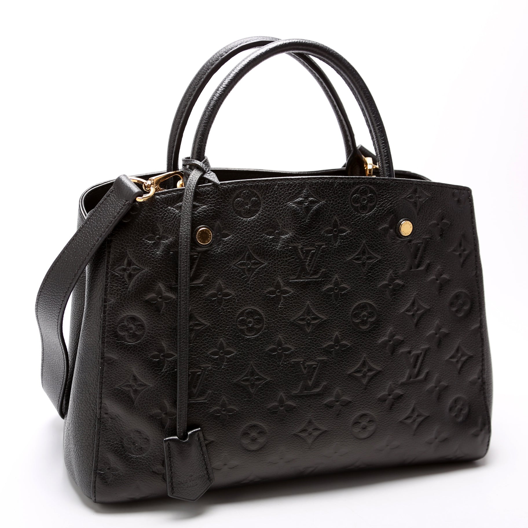 Louis Vuitton Montaigne MM Empreinte Black Handbag Black 1