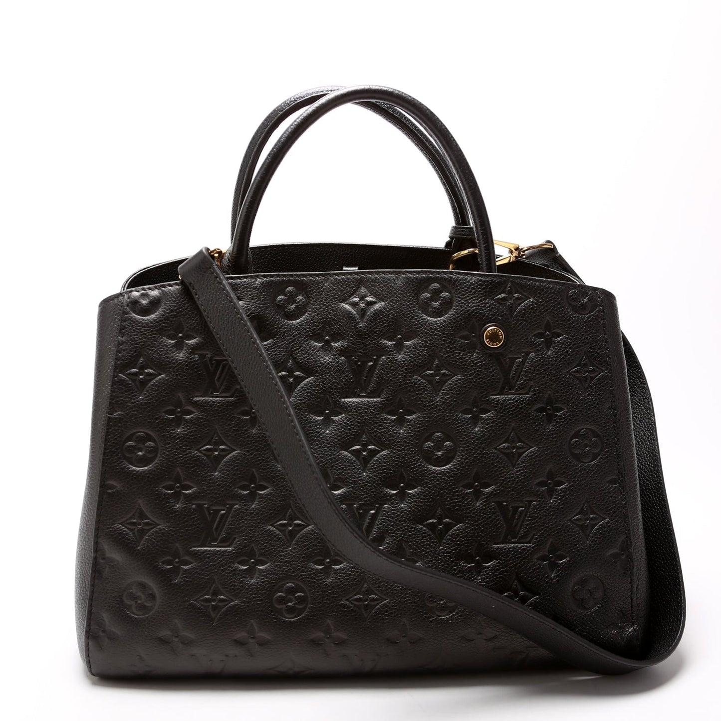 Louis Vuitton Montaigne MM Empreinte Black Handbag Black 1