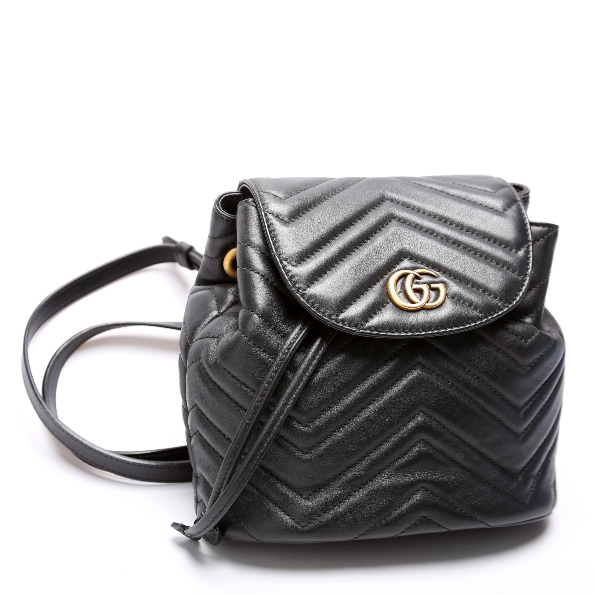 Gucci Marmont Backpack Leather Black Mini