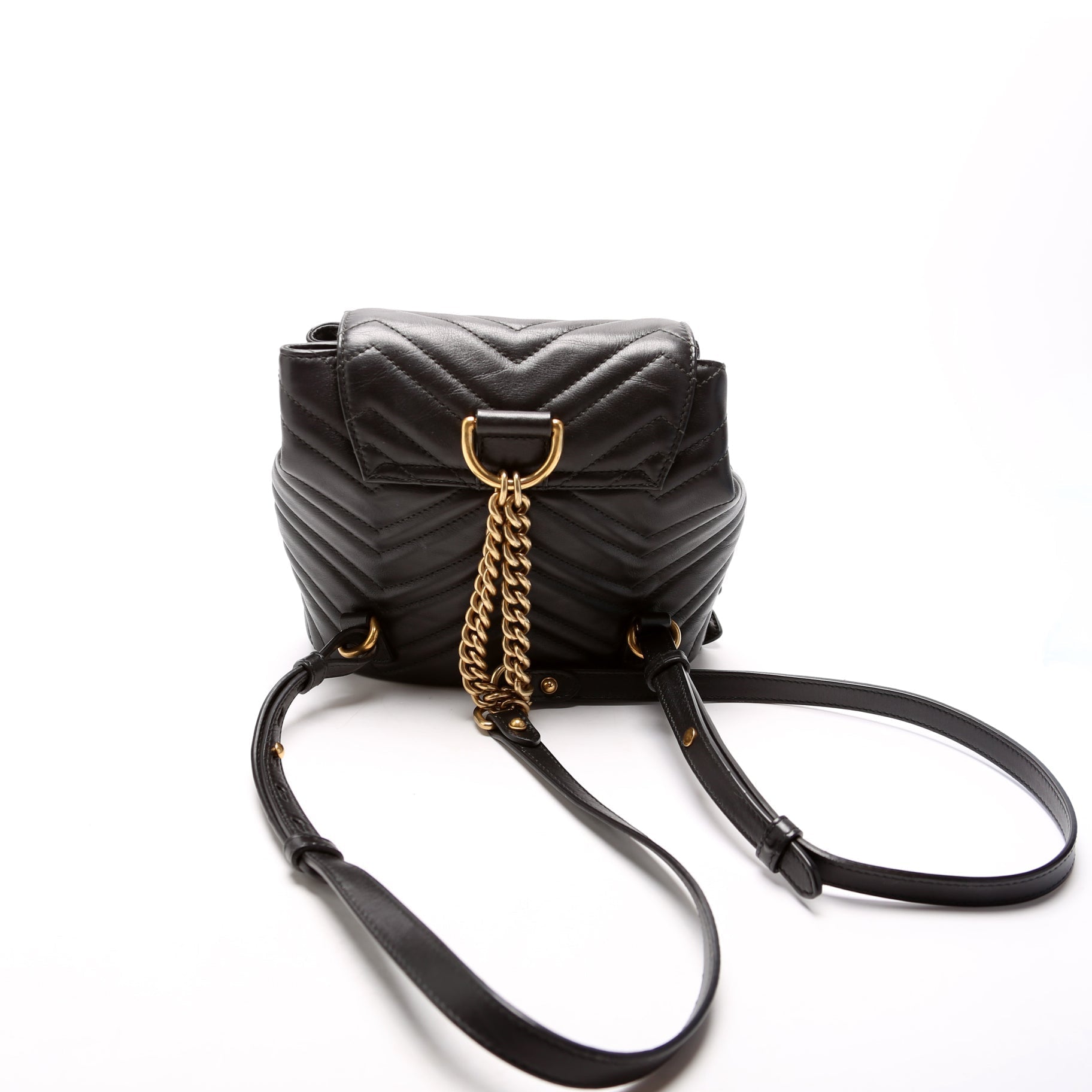 Gucci Marmont Backpack Leather Black Mini