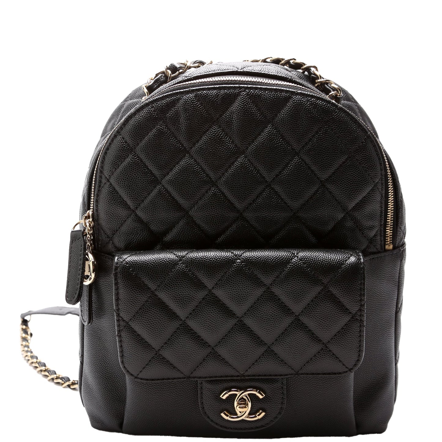 Chanel Zip Around Backpack Caviar 26M Black