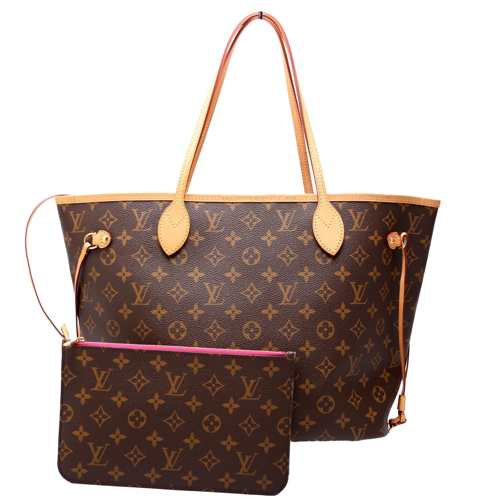 Louis Vuitton Neverfull MM Monogram Pink Wallet Case