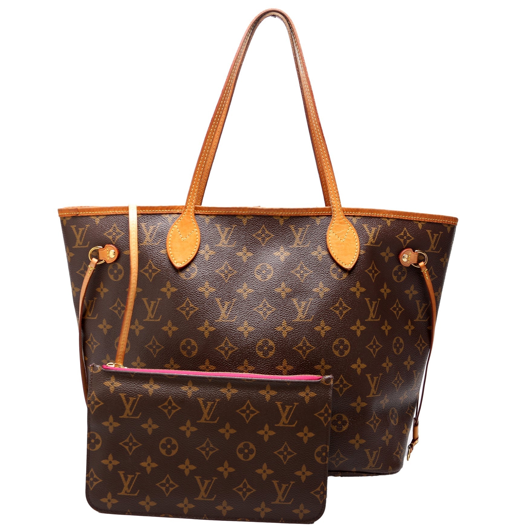 Louis Vuitton Neverfull W MM Monogram Pink Wallet Case Pink 2