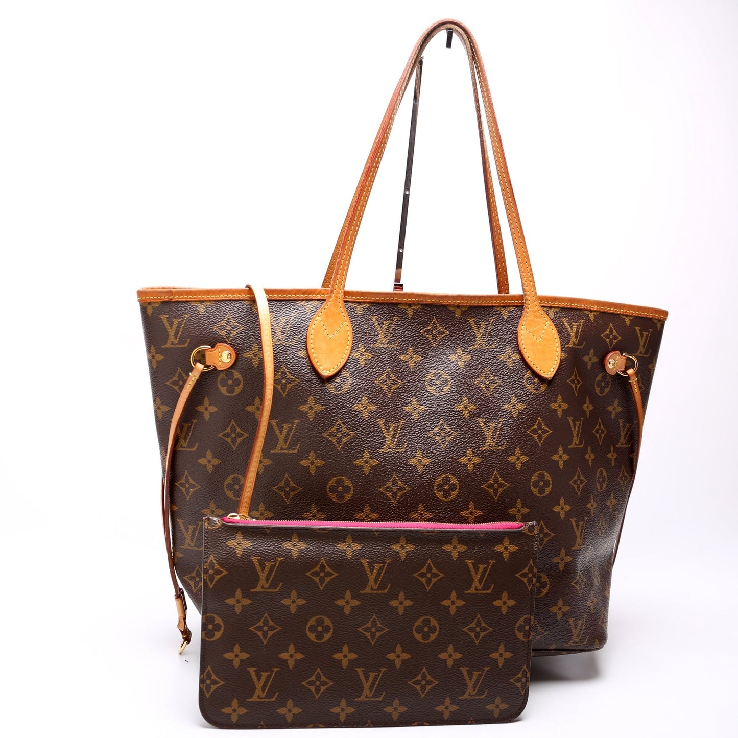 Louis Vuitton Neverfull W MM Monogram Pink Wallet Case Pink 2