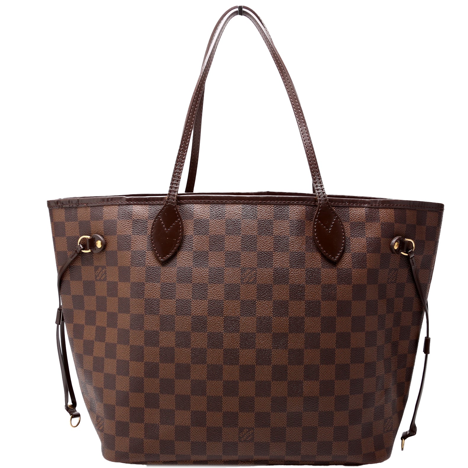 Louis Vuitton Neverfull MM Ebene Damier Red Tote Bag Red 2