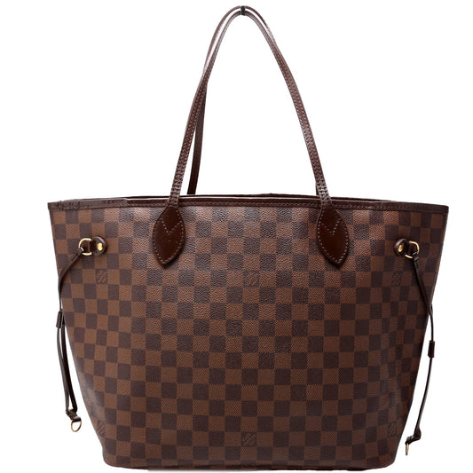 Louis Vuitton Neverfull MM Ebene Damier Red Tote Bag Red 2