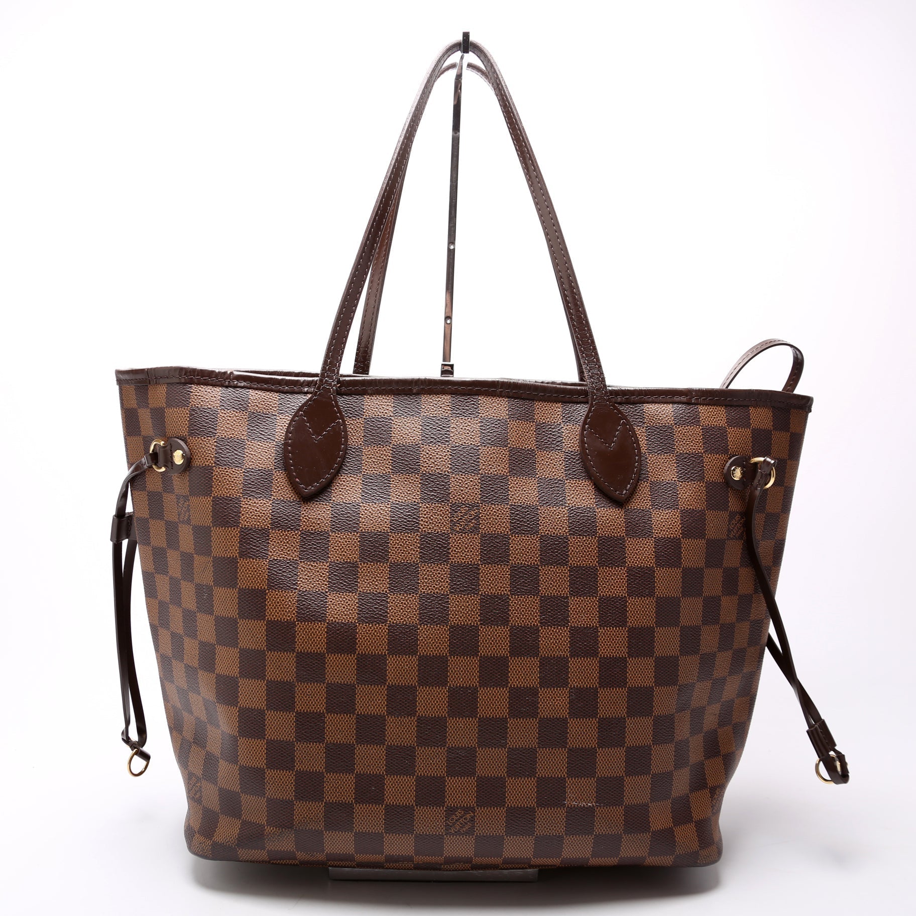 Louis Vuitton Neverfull W MM Ebene Damier Red Wallet Case