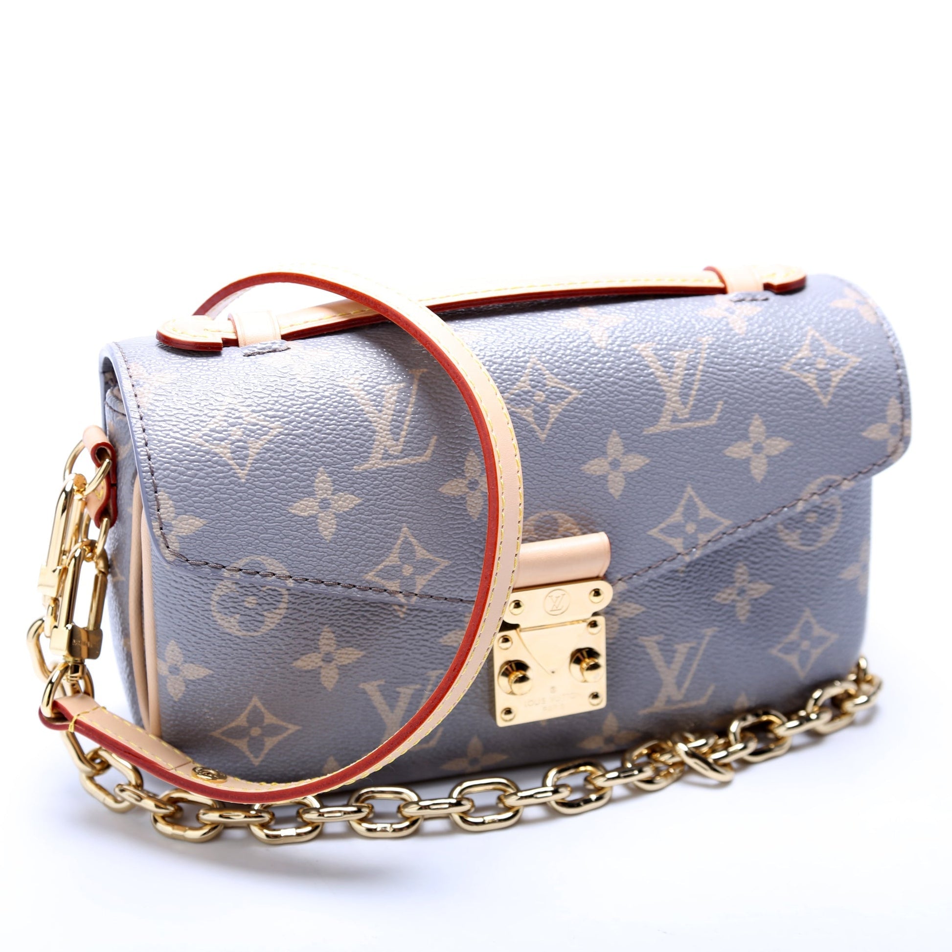 Louis Vuitton Pochette Metis East West Monogram Gray Clutch Bag