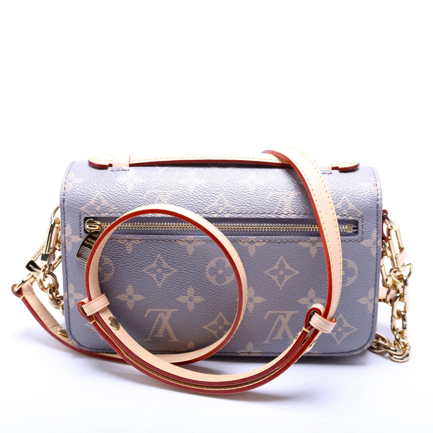 Louis Vuitton Pochette Metis East West Monogram Gray Clutch Bag