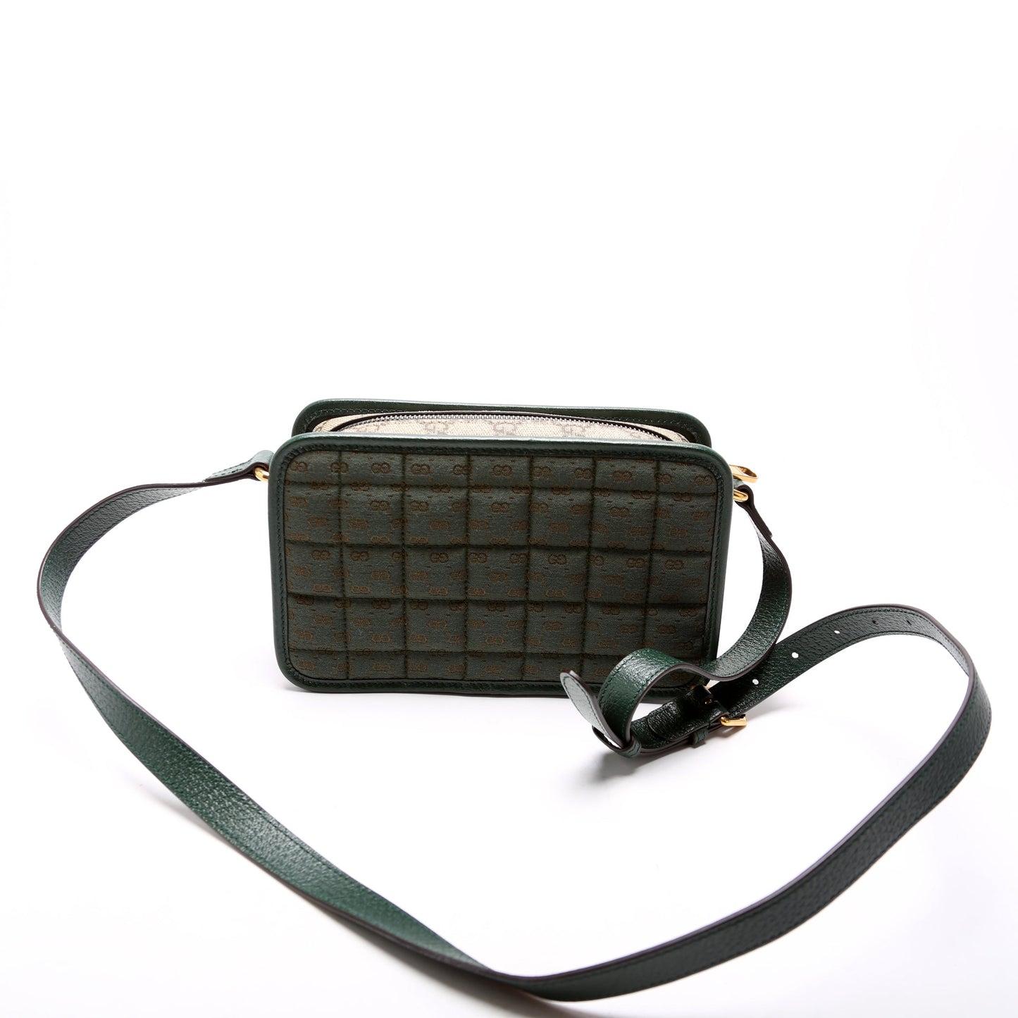 Gucci GG Supreme Canvas Green Mini Shoulder Bag