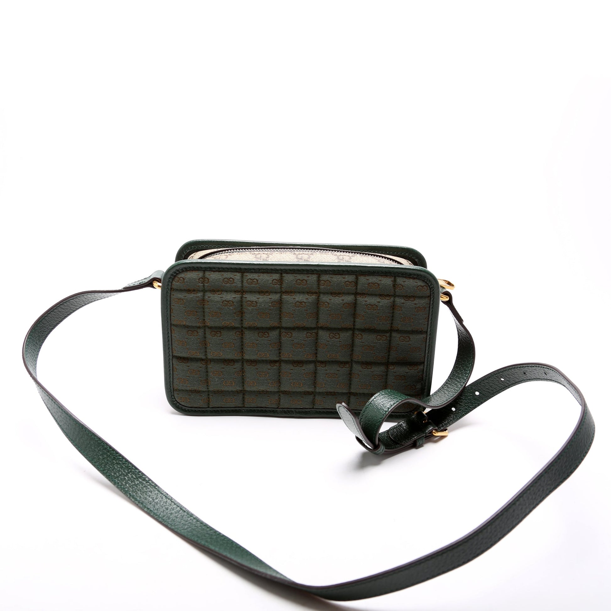 Gucci GG Supreme Canvas Green Mini Shoulder Bag