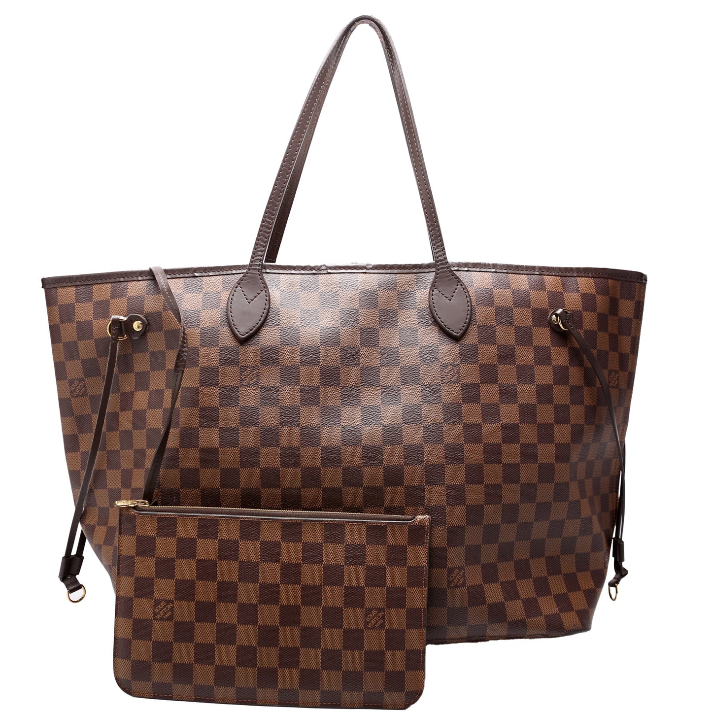 Louis Vuitton Neverfull W GM Ebene Damier Red Wallet Case Ebene Red