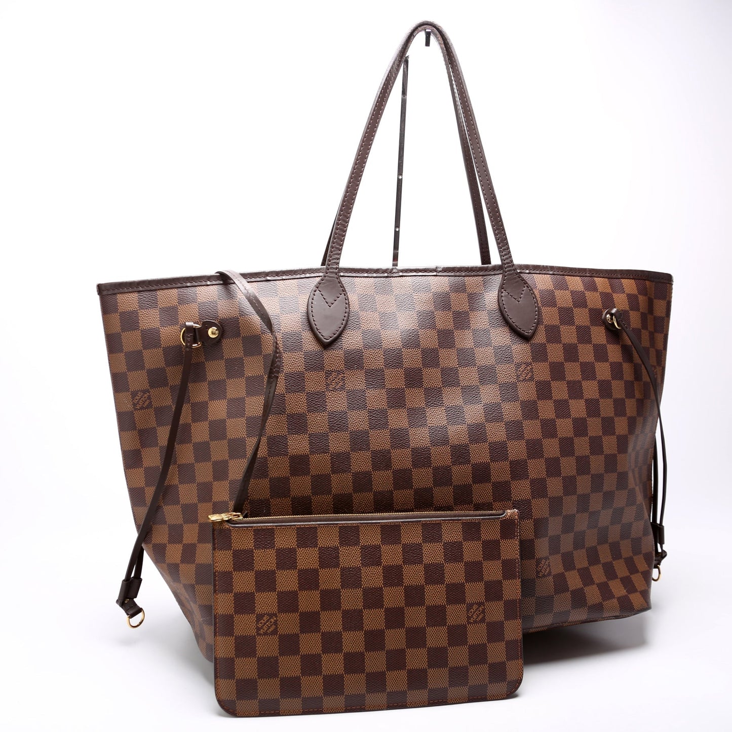 Louis Vuitton Neverfull W GM Ebene Damier Red Wallet Case Ebene Red