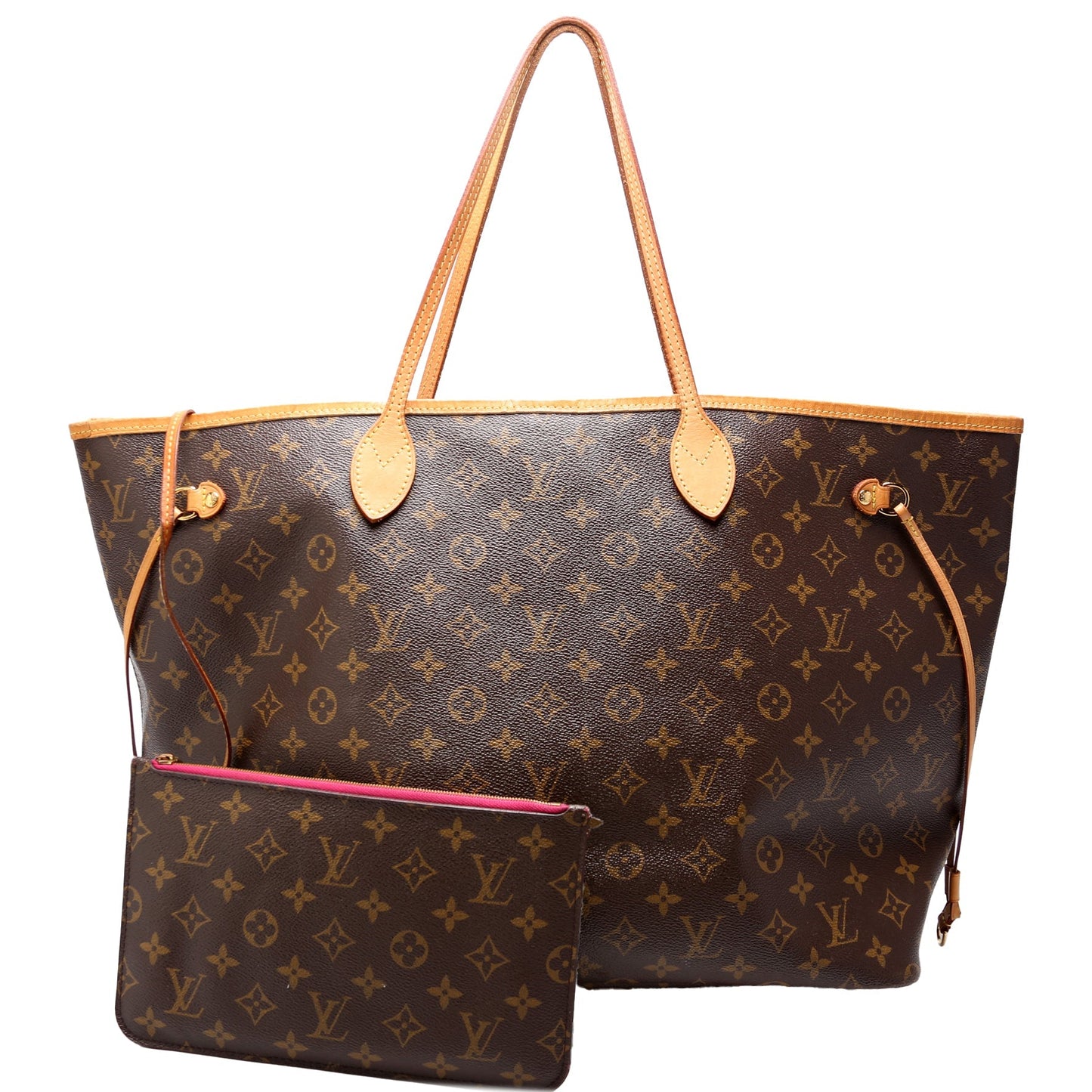 Louis Vuitton Neverfull W GM Monogram Pink Wallet Case