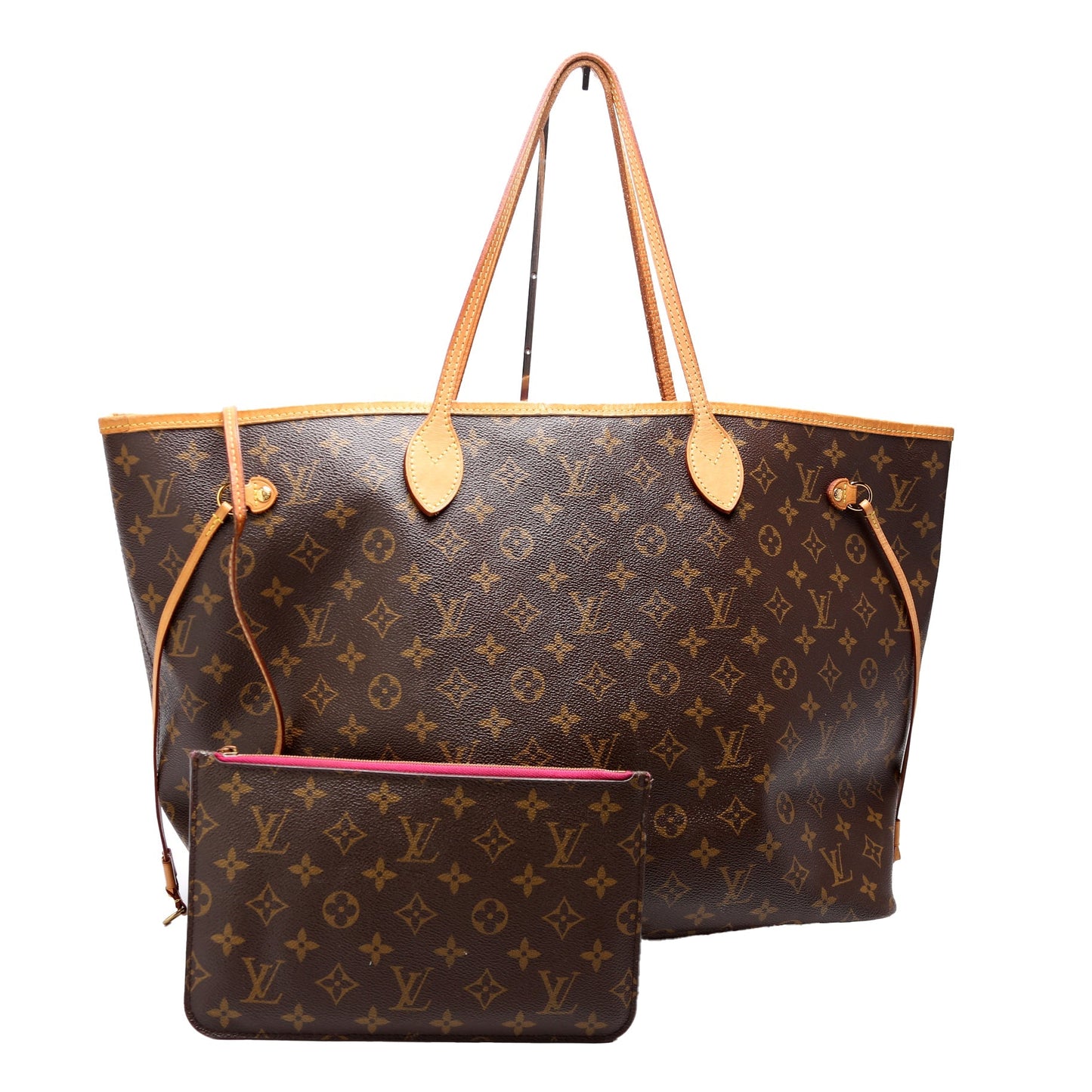 Louis Vuitton Neverfull W GM Monogram Pink Wallet Case