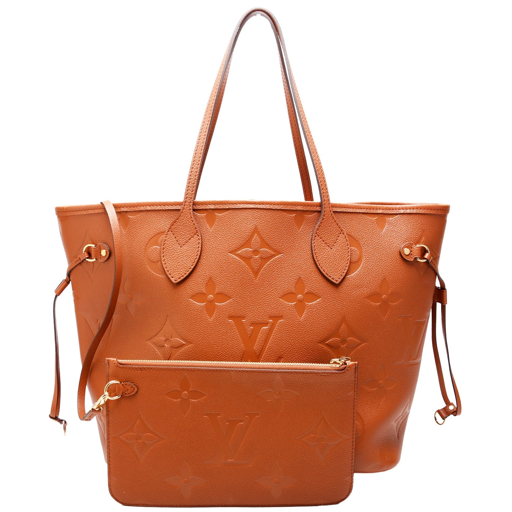 Louis Vuitton Neverfull W MM Empreinte Brown Wallet Case