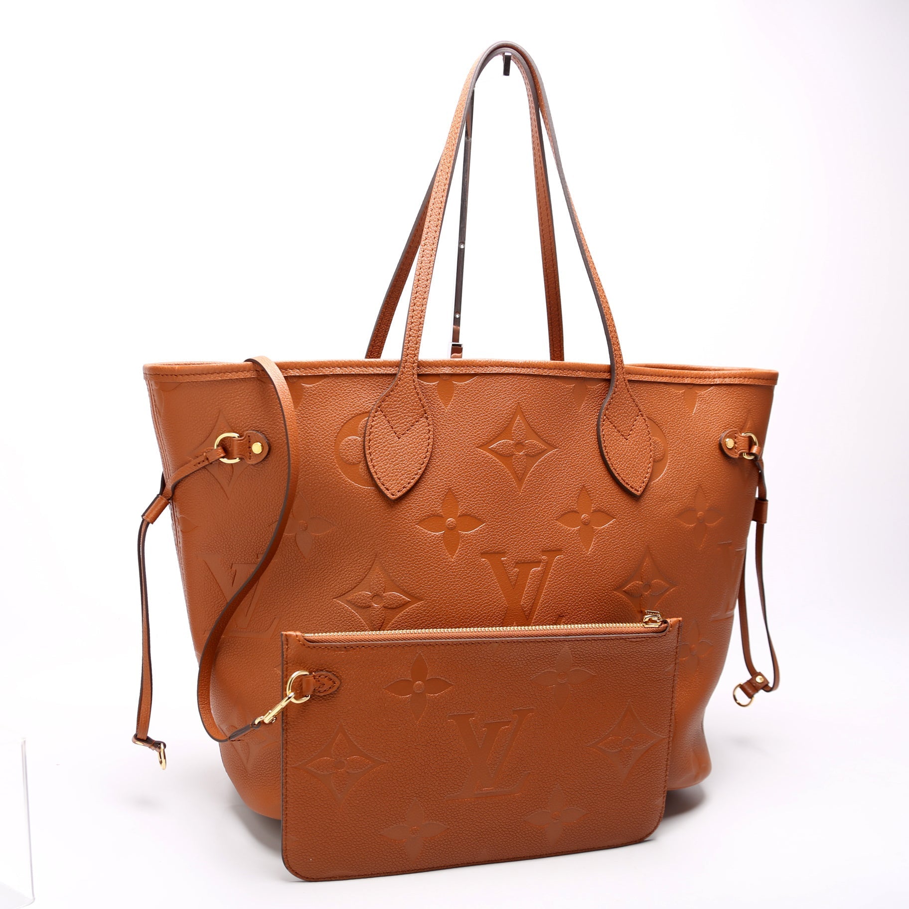 Louis Vuitton Neverfull W MM Empreinte Brown Wallet Case