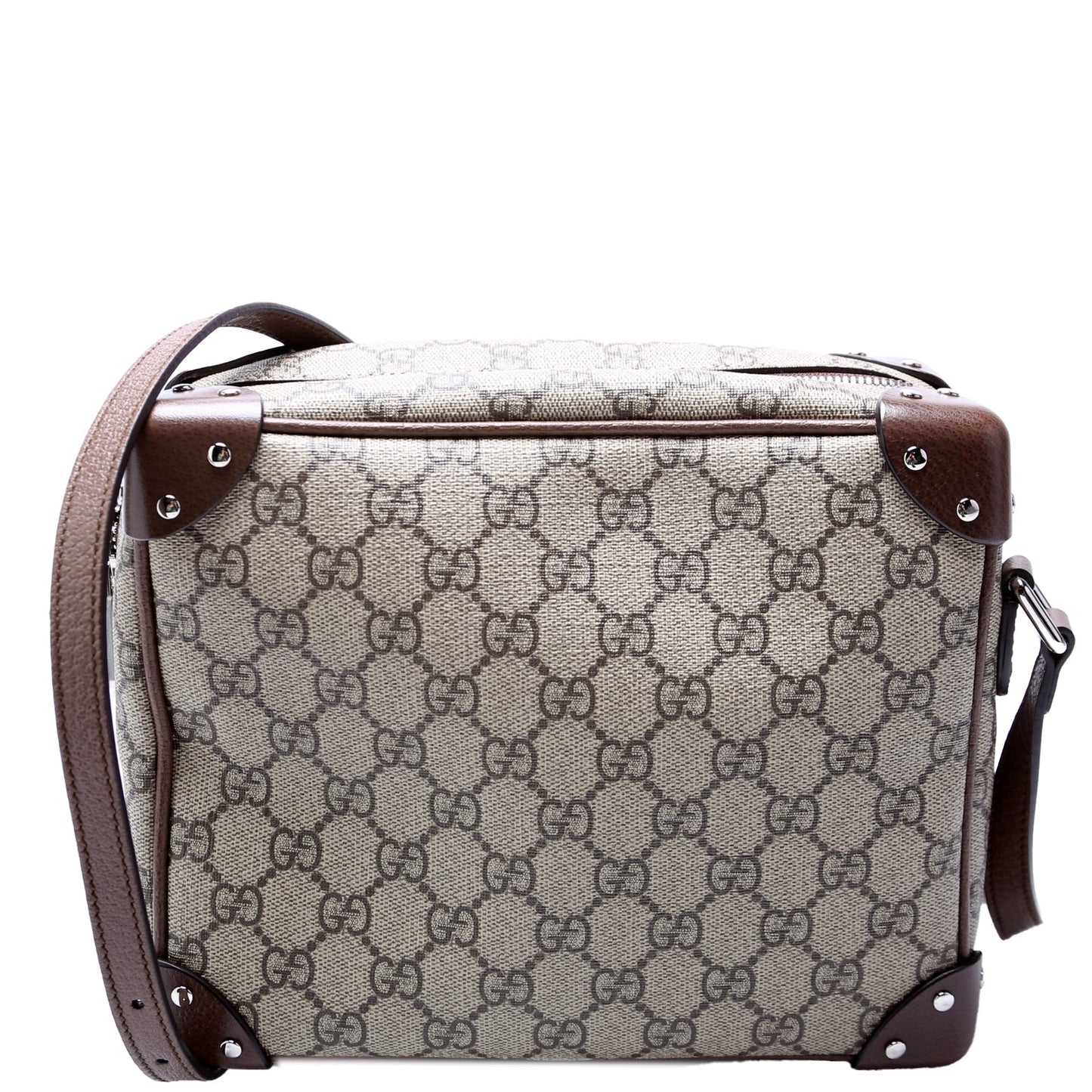 Gucci GG Supreme Square Messenger Brown Travel Bag