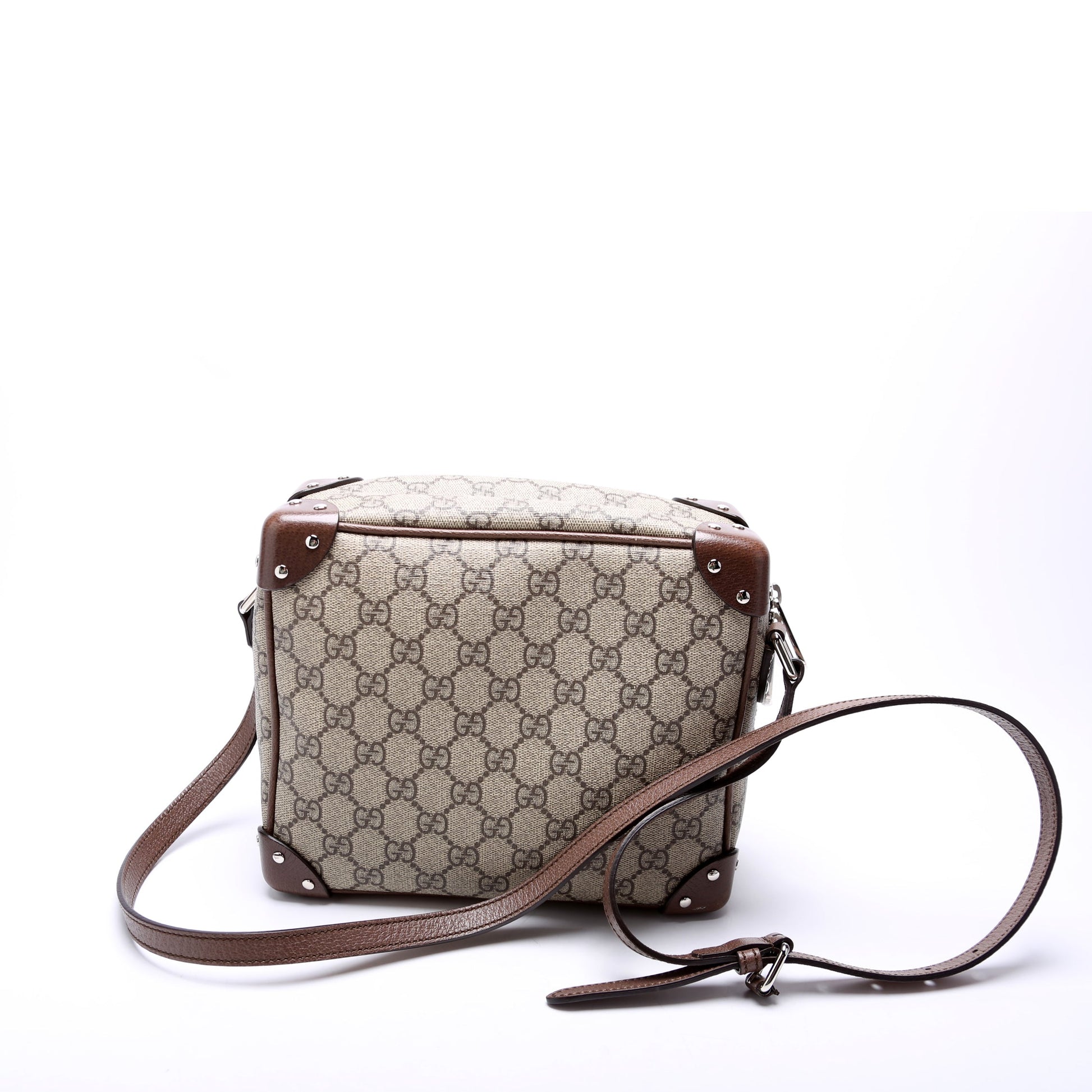 Gucci GG Supreme Square Messenger Brown Travel Bag