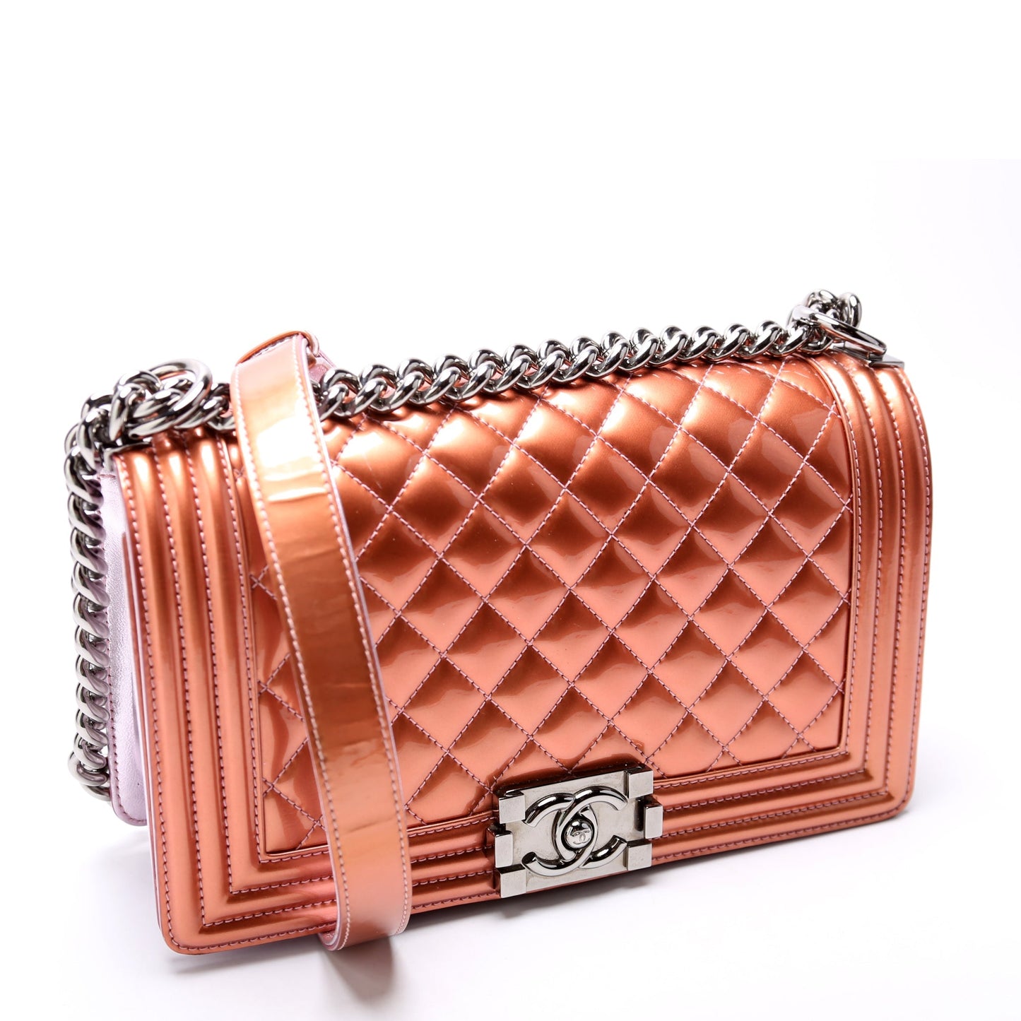Chanel Boy Flap Old 19M Rose Gold Handbag