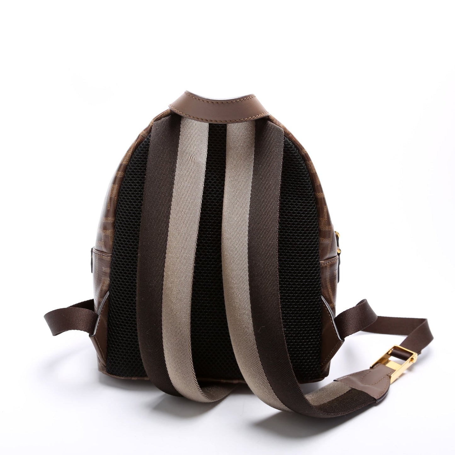 Fendi Fila Ff Glazed Backpack Bag Canvas Brown Mini