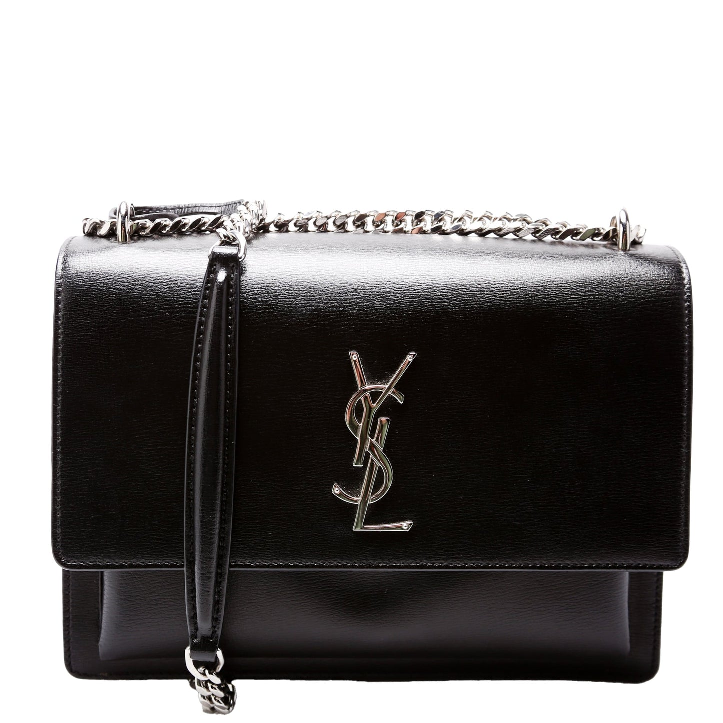 YSL Saint Laurent Med Lth Bag Black Travel Bag