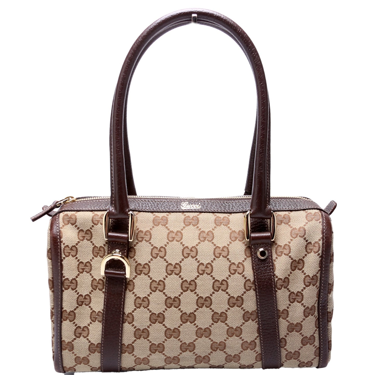 Gucci GG Abbey Boston Canvas Brown Small Travel Bag