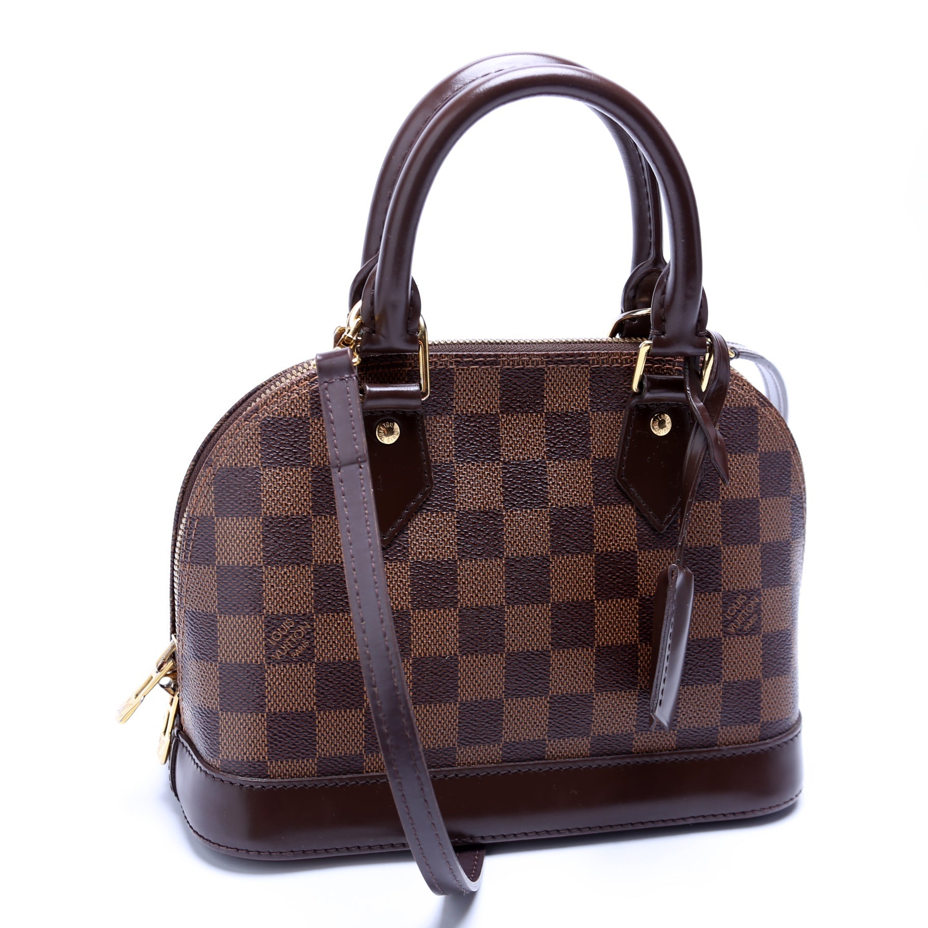 Louis Vuitton Alma BB Ebene Damier Handbag Ebene 18